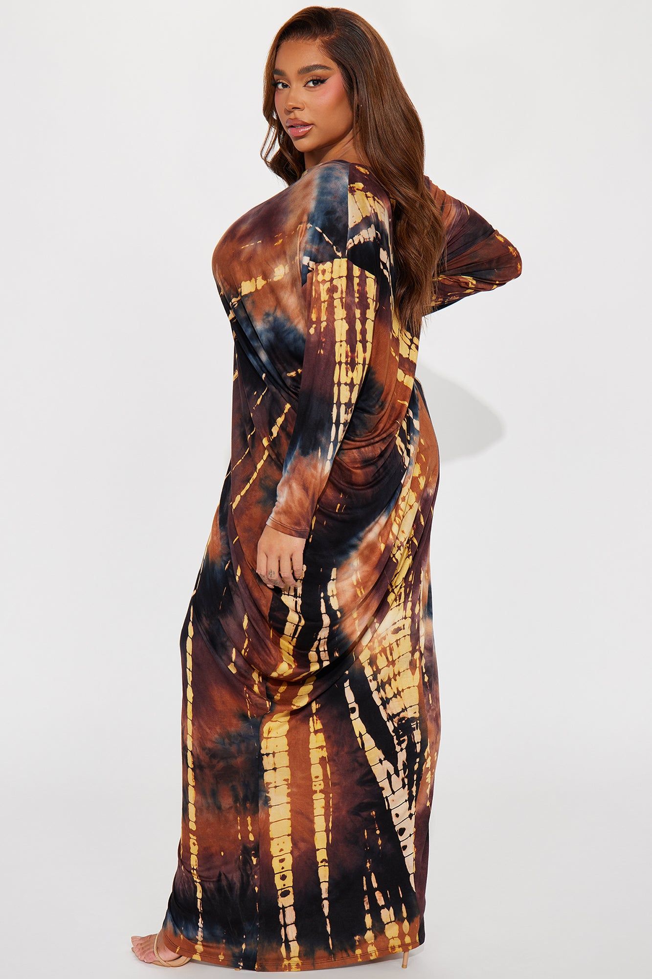 Greta Off Shoulder Maxi Dress - Black/combo sold by Fashion Nova product image thumbnail 6