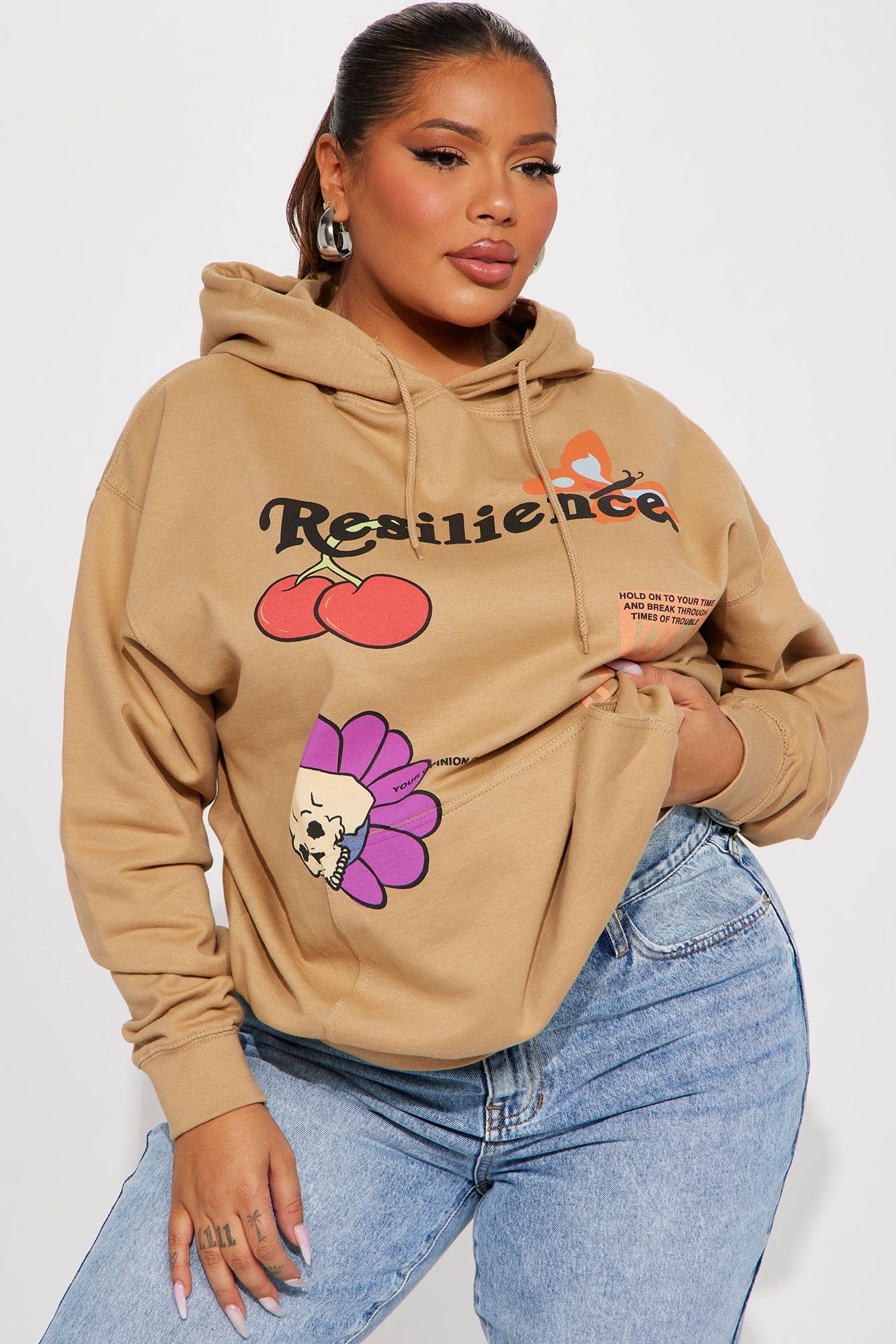 Resilience Graphic Hoodie - Nude sold by Fashion Nova product image thumbnail 5