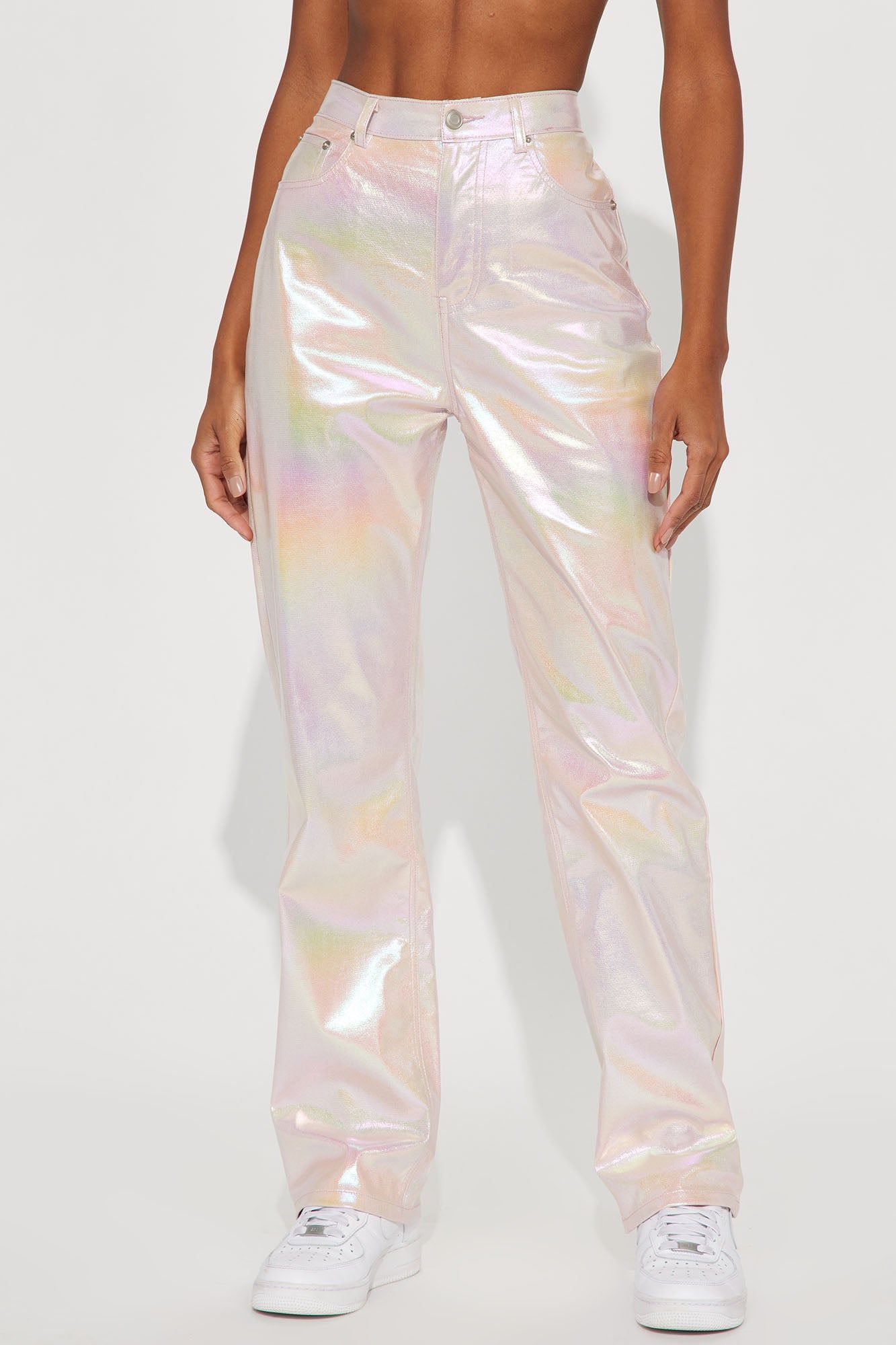 Disco Diva Metallic Faux Leather Pant - Pink sold by Fashion Nova product image thumbnail 2