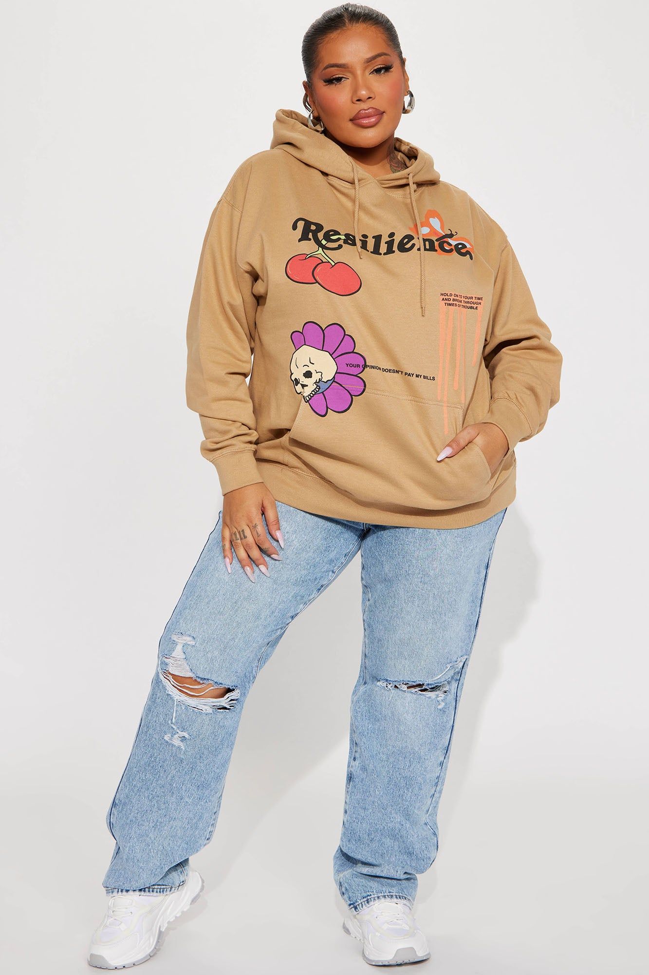 Resilience Graphic Hoodie - Nude sold by Fashion Nova product image thumbnail 6