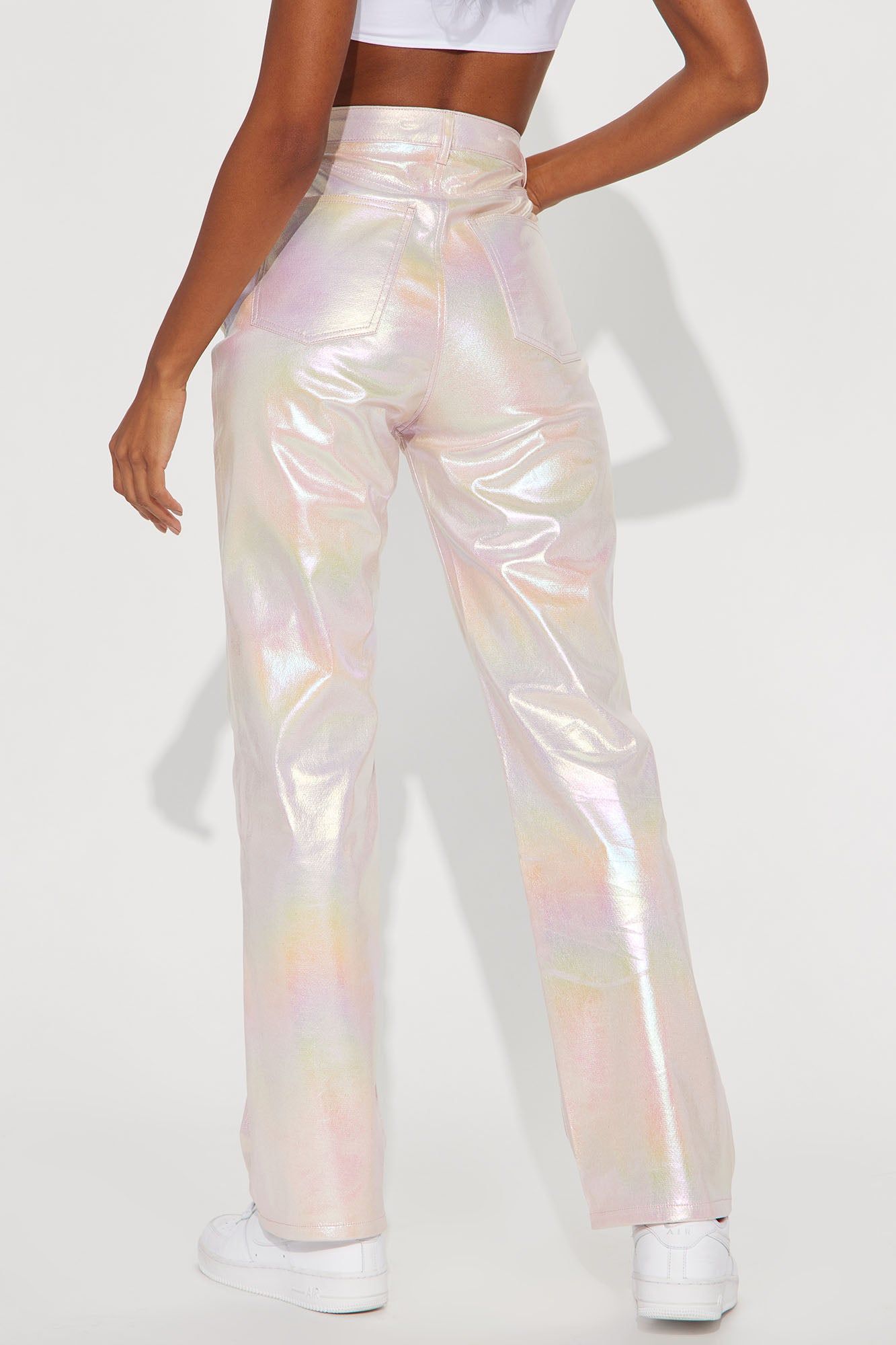 Disco Diva Metallic Faux Leather Pant - Pink sold by Fashion Nova product image thumbnail 3