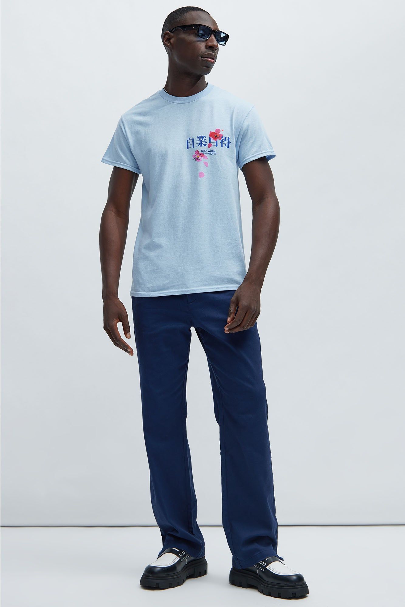 Self Worth Short Sleeve Tee - Light Blue sold by Fashion Nova product image thumbnail 2