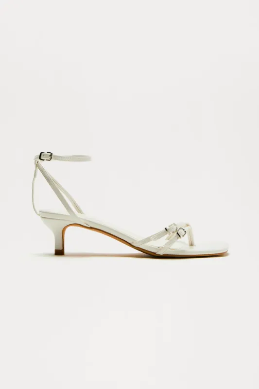 In Your City Kitten Heels - White sold by Fashion Nova