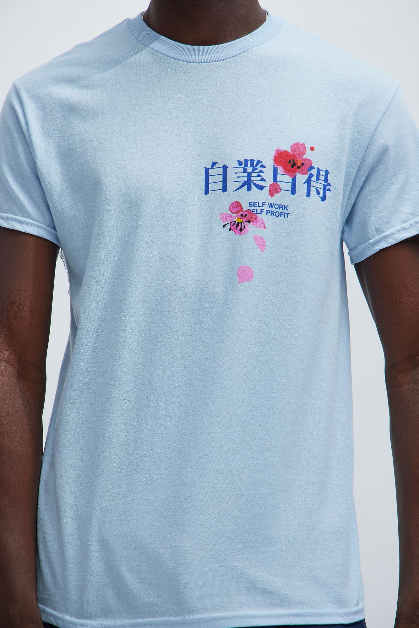 Self Worth Short Sleeve Tee - Light Blue sold by Fashion Nova product image thumbnail 3