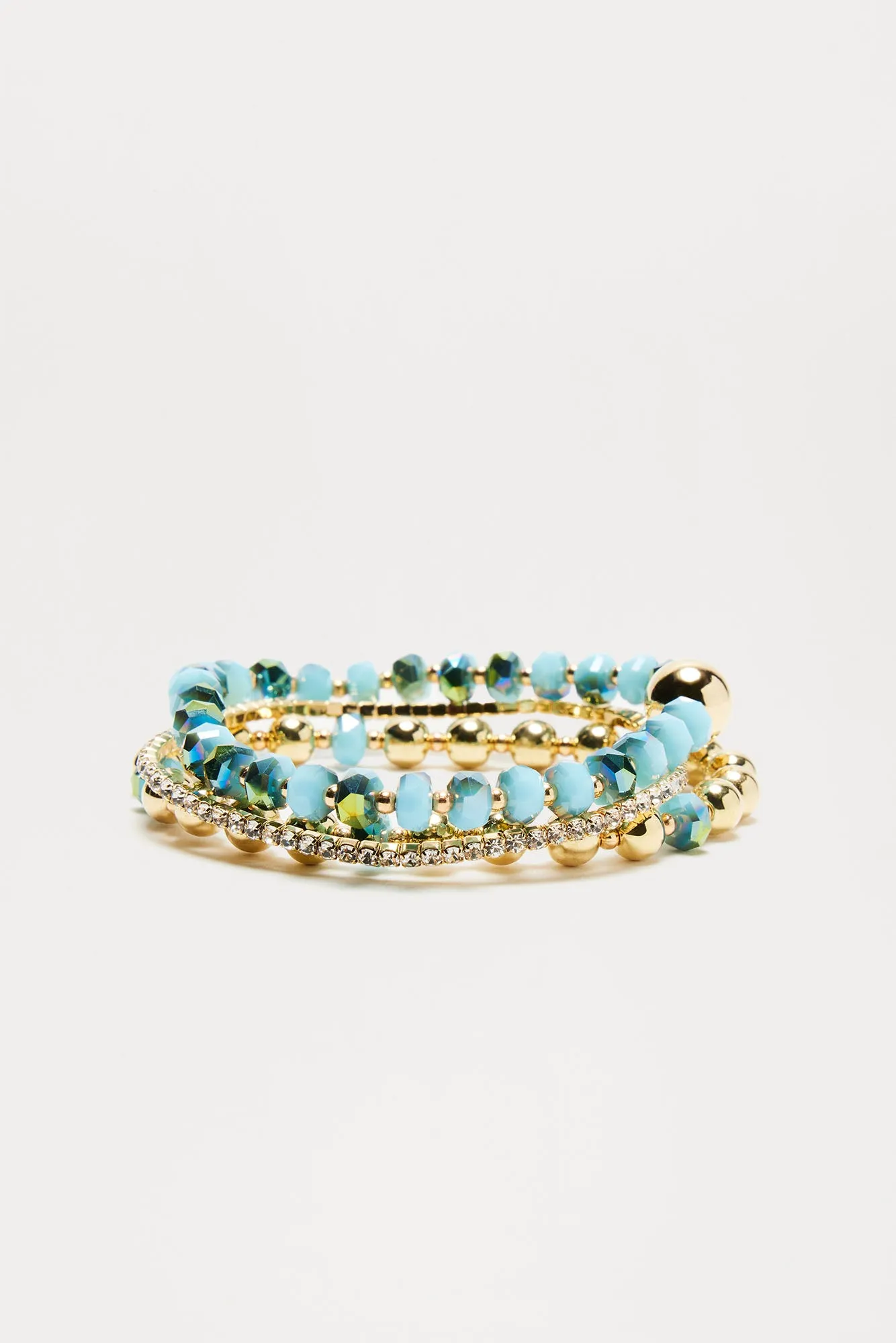 Blutopia 3 Piece Bracelet Set - Blue/Gold sold by Fashion Nova product image thumbnail 3