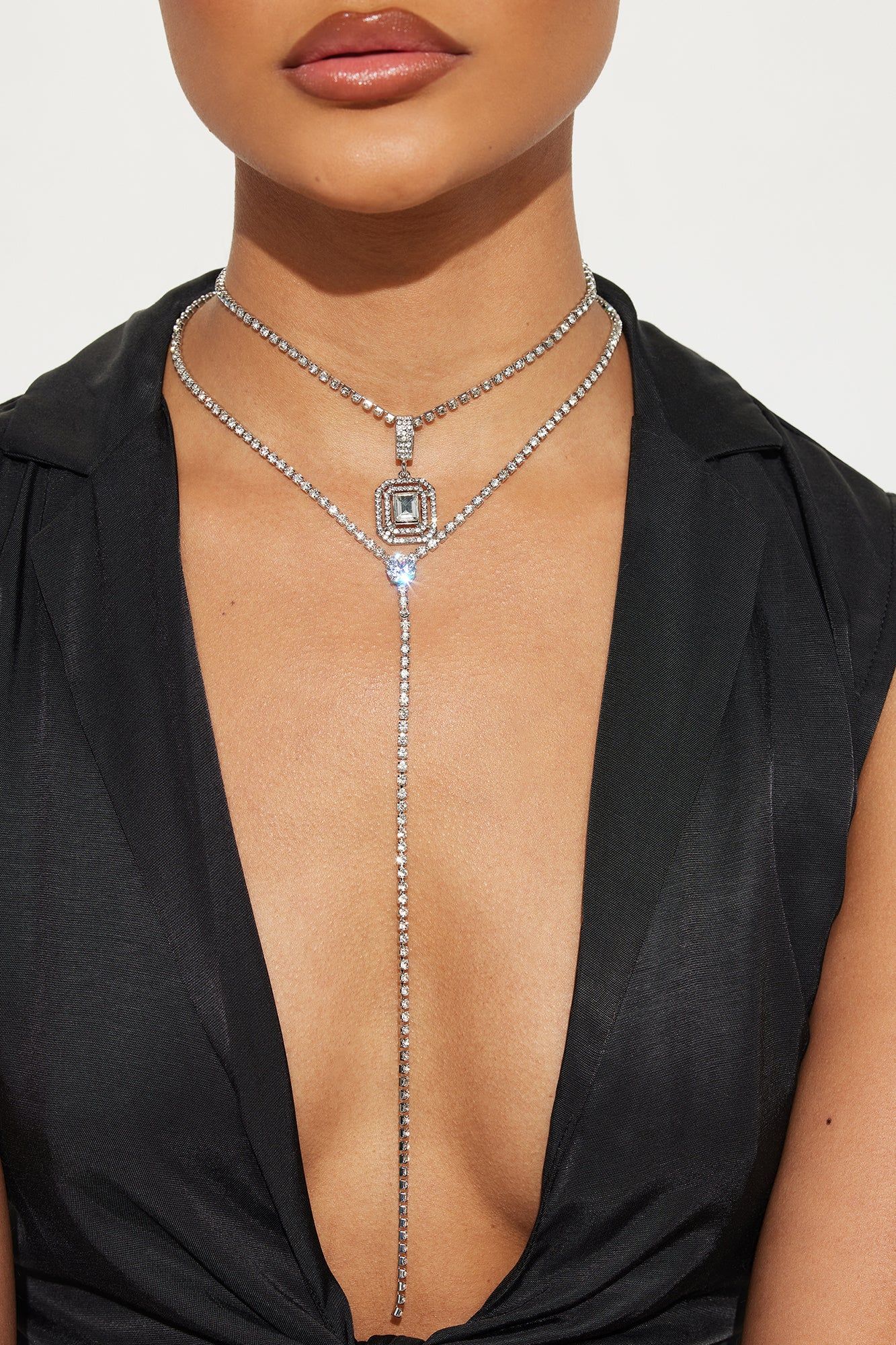 Just Teasing You Necklace - Silver sold by Fashion Nova