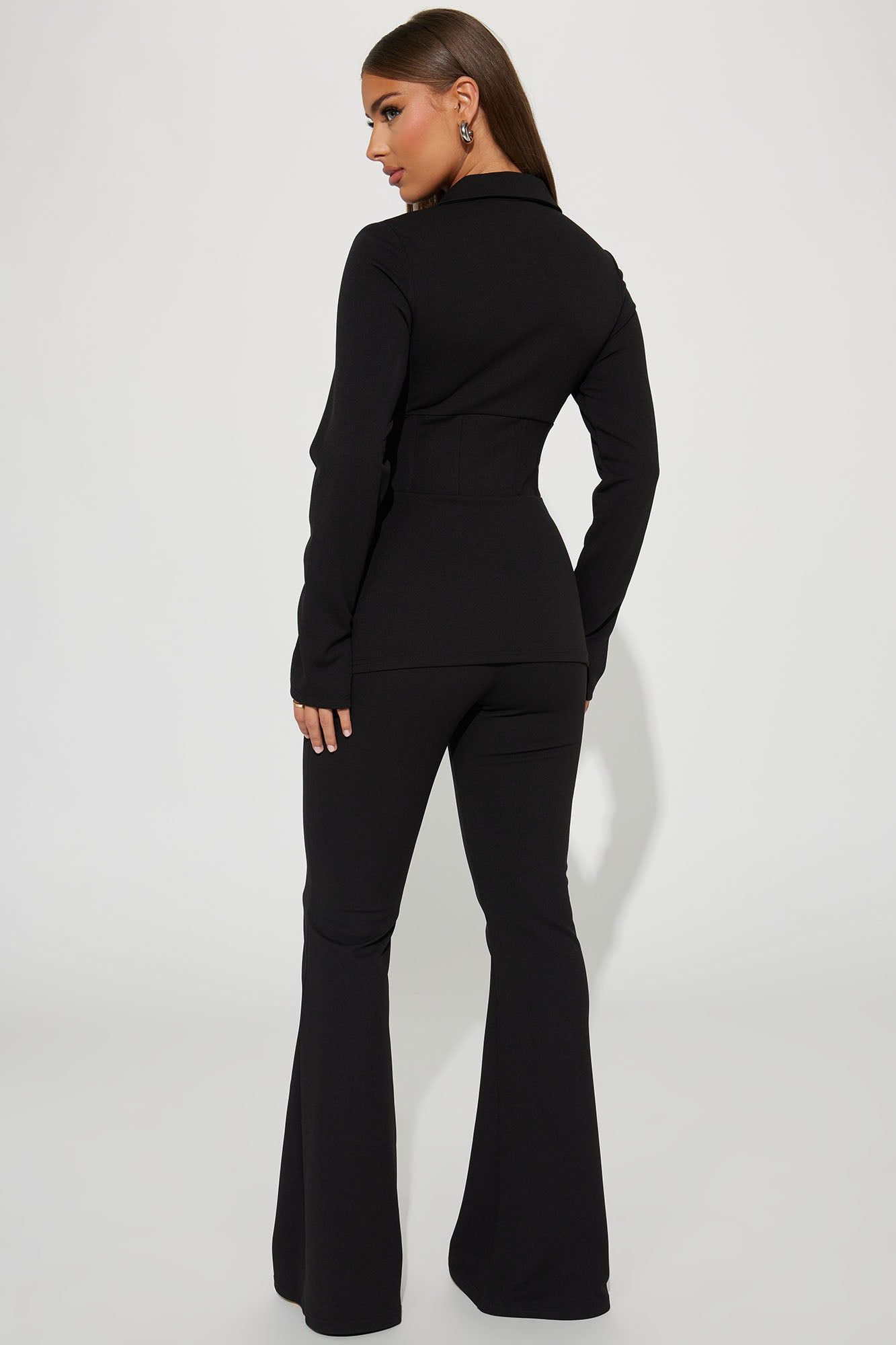 Feminine Energy Crepe Pant Set - Black sold by Fashion Nova product image thumbnail 3