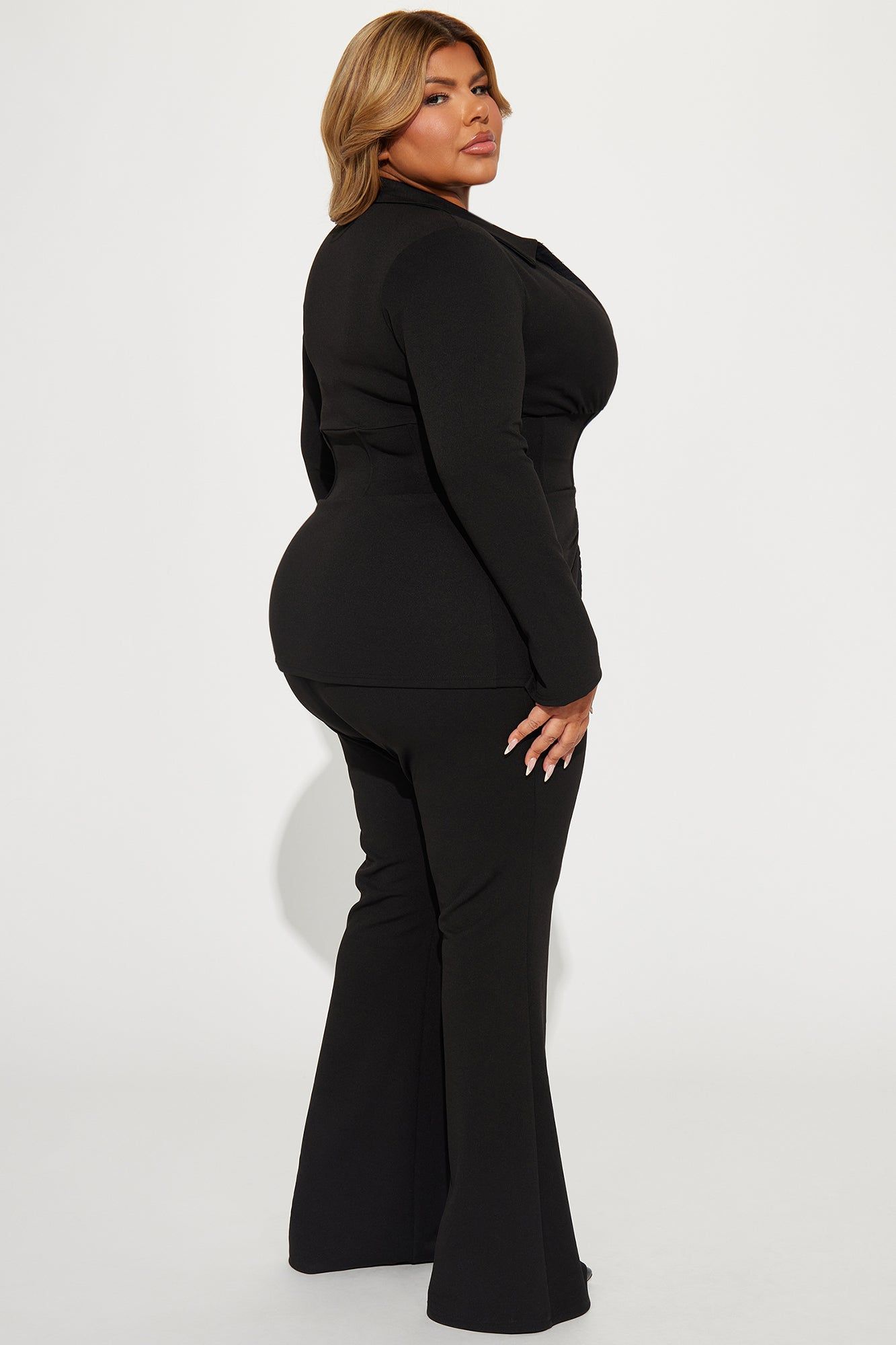 Feminine Energy Crepe Pant Set - Black sold by Fashion Nova product image thumbnail 6