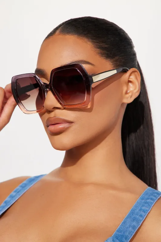 Favorite Daughter Sunglasses - Purple/combo sold by Fashion Nova