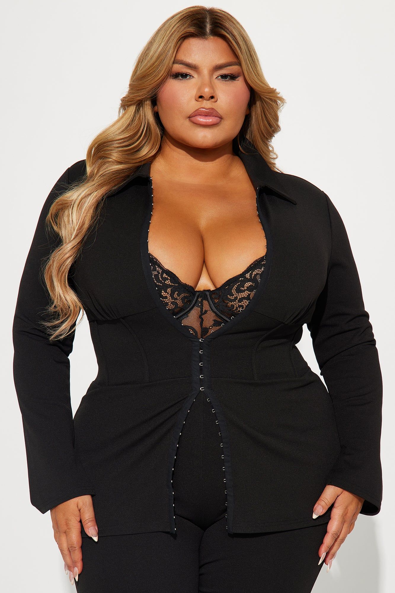 Feminine Energy Crepe Pant Set - Black sold by Fashion Nova product image thumbnail 5