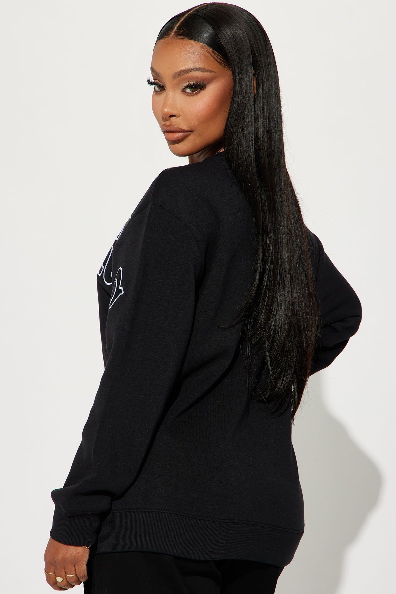 Raiders Crew Neck Sweatshirt - Black sold by Fashion Nova product image thumbnail 4