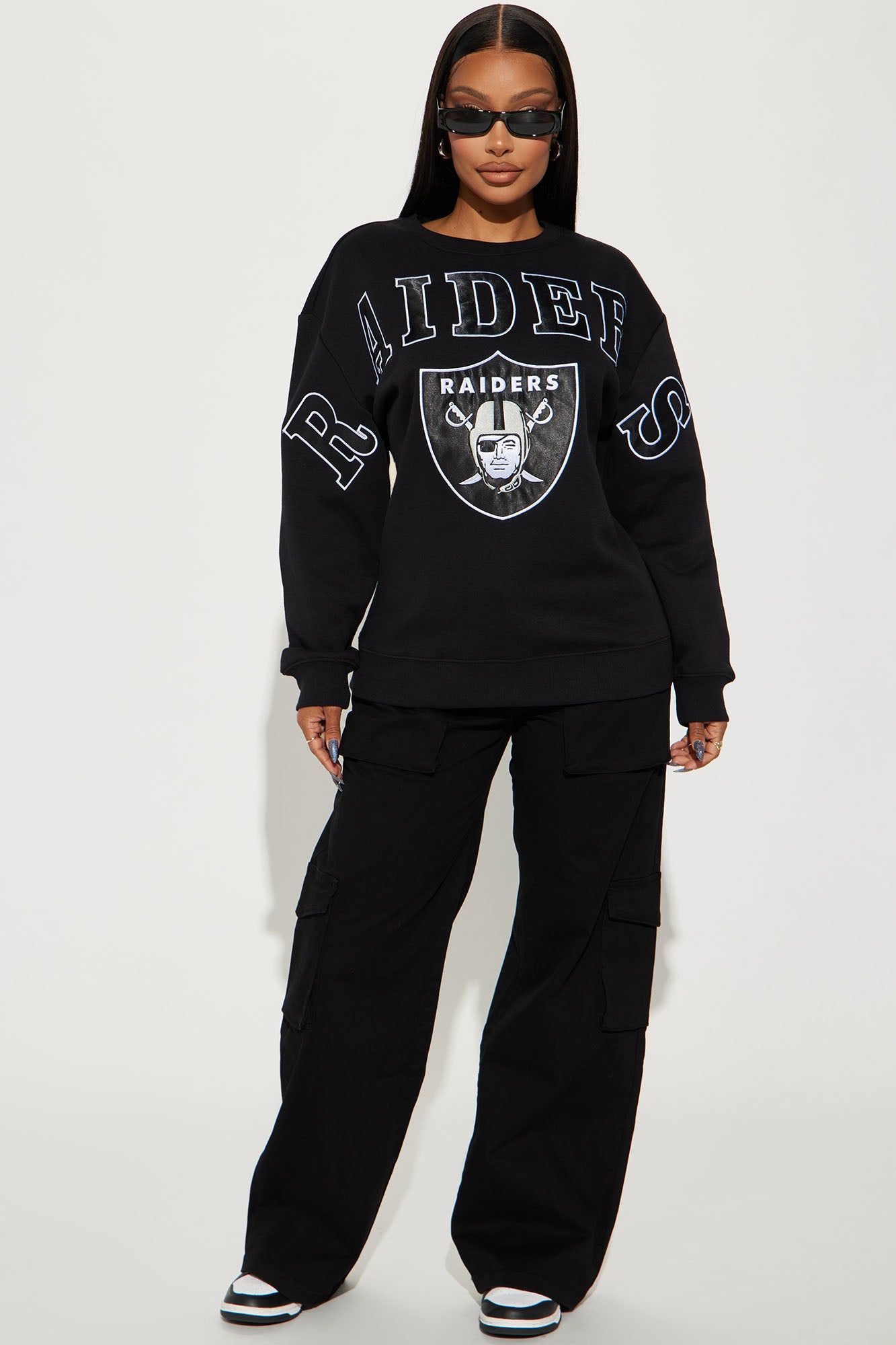 Raiders Crew Neck Sweatshirt - Black sold by Fashion Nova product image thumbnail 2