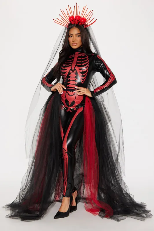 Queen Of Death 3 Piece Costume Set - Black/Red sold by Fashion Nova