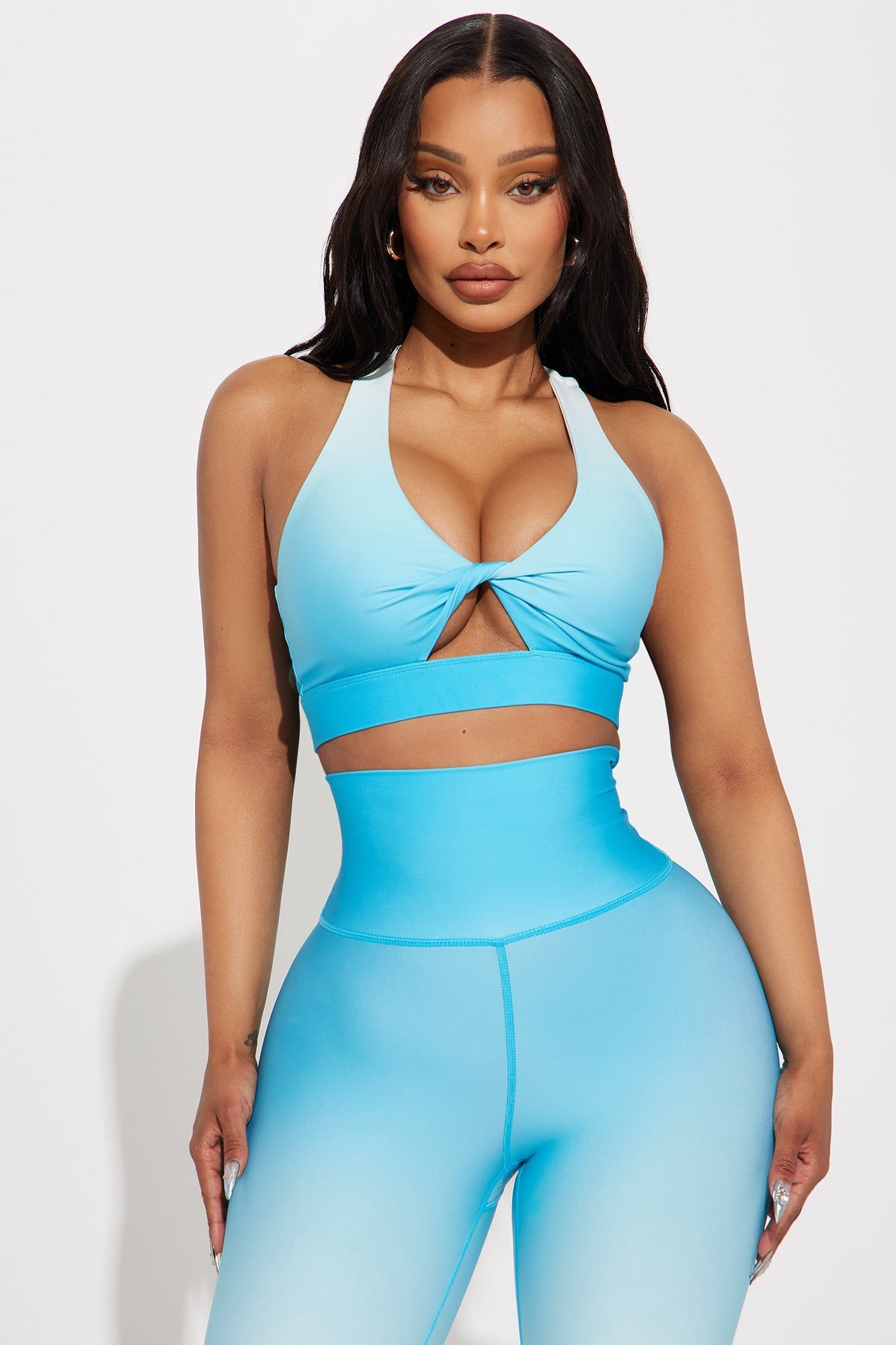 All Balance Ombre Sports Bra - Blue/combo sold by Fashion Nova