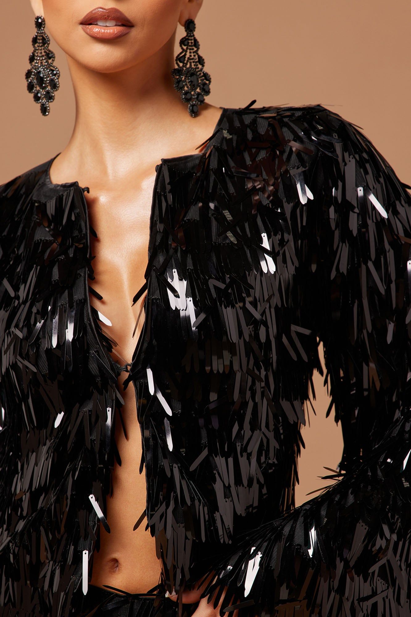 Rana Sequin Jacket - Black sold by Fashion Nova product image thumbnail 3