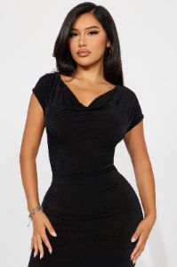 Scarlet Slinky Maxi Dress - Black sold by Fashion Nova
