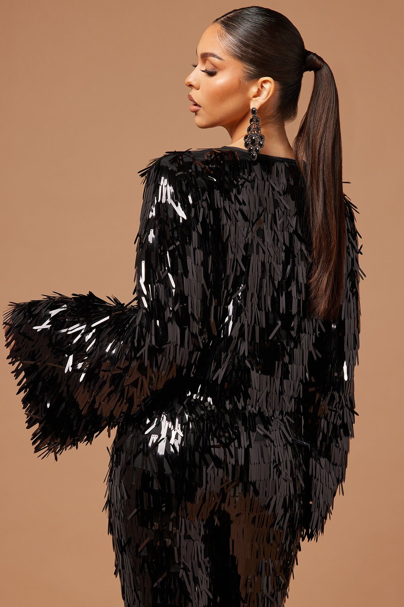 Rana Sequin Jacket - Black sold by Fashion Nova product image thumbnail 4