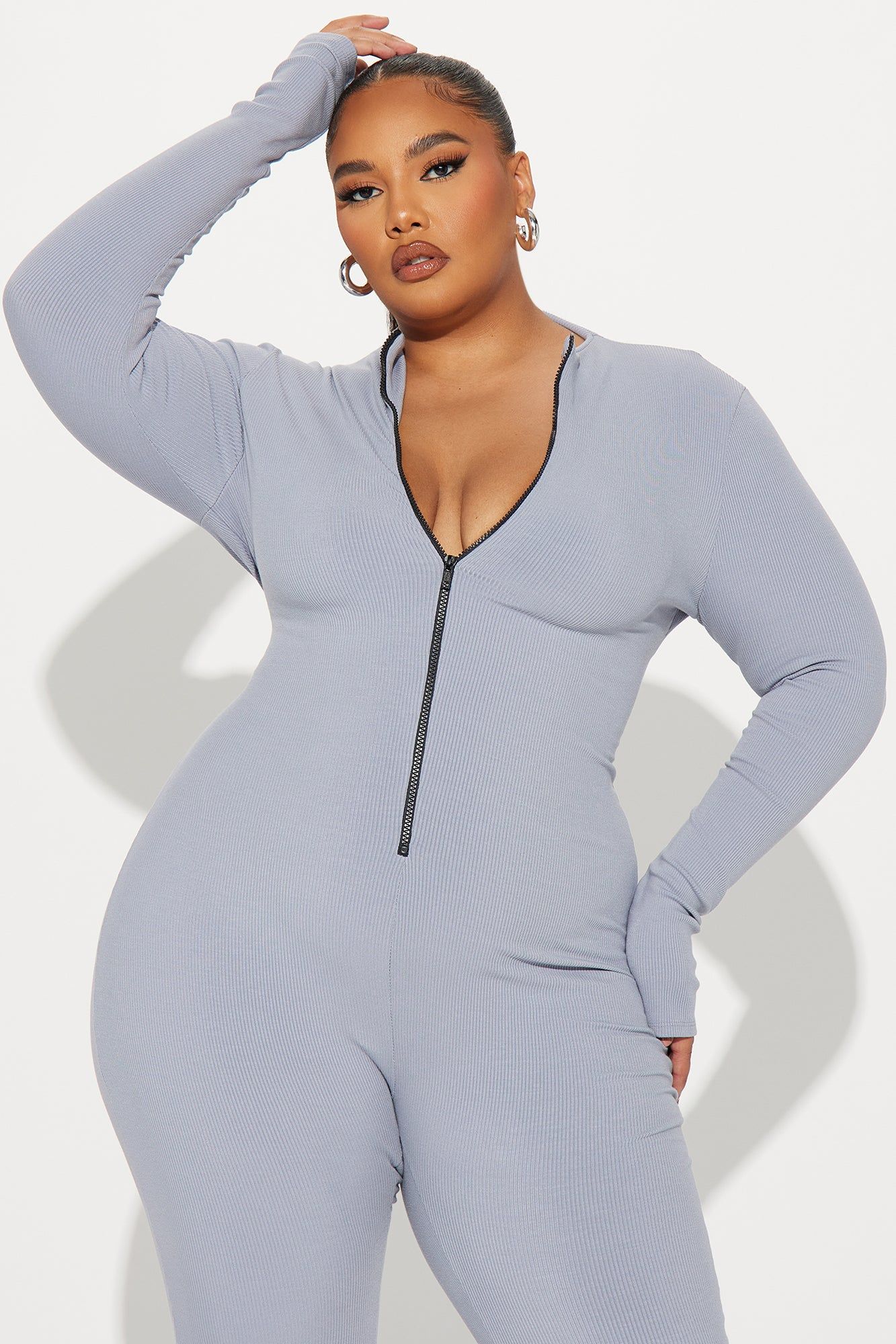 Sabrina Snatched Jumpsuit - Slate Grey sold by Fashion Nova product image thumbnail 2