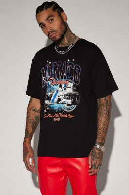 Finish Line Short Sleeve Tee - Black sold by Fashion Nova