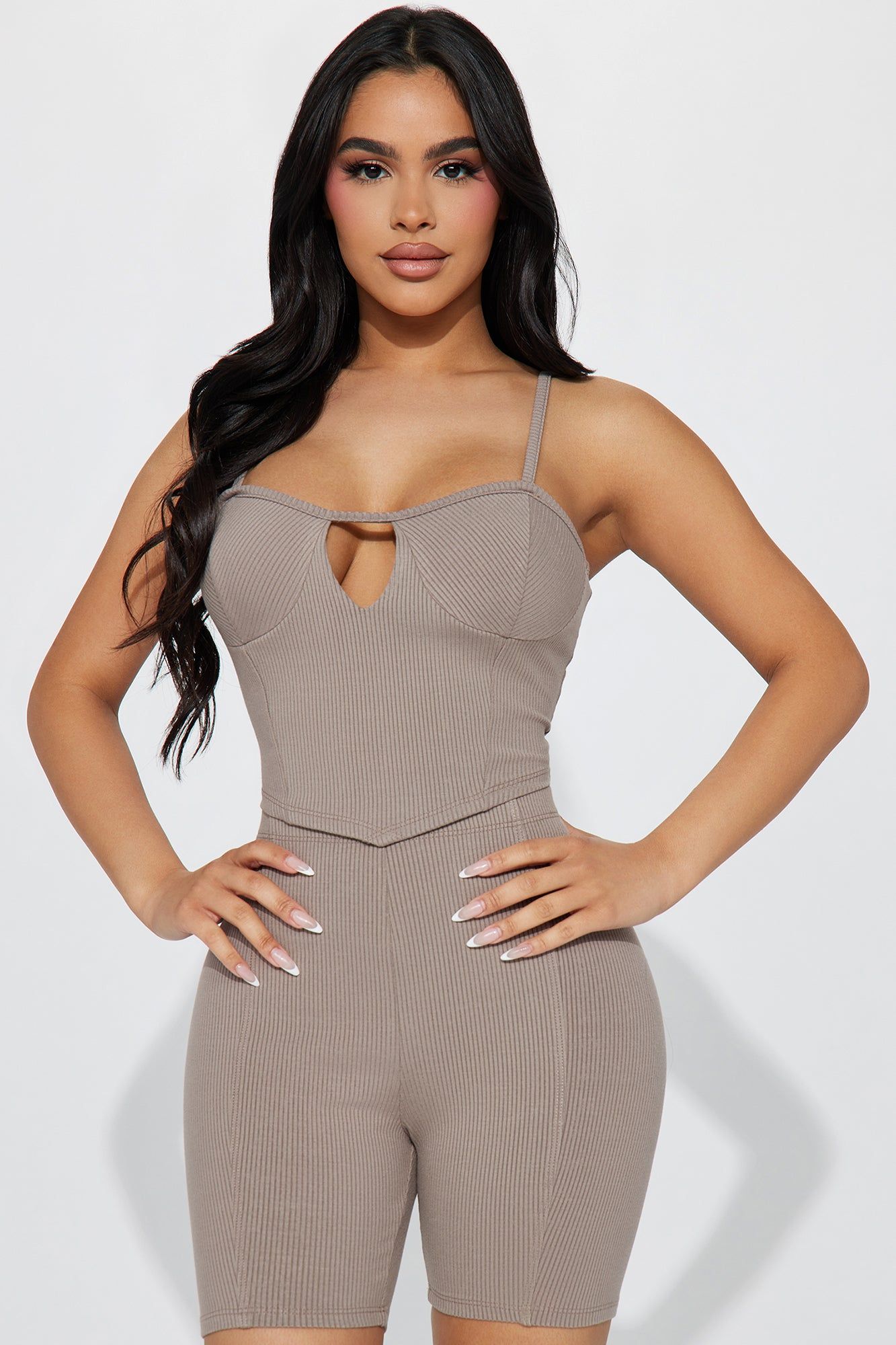 Helen Heavy Rib Short Set - Mocha sold by Fashion Nova product image thumbnail 2