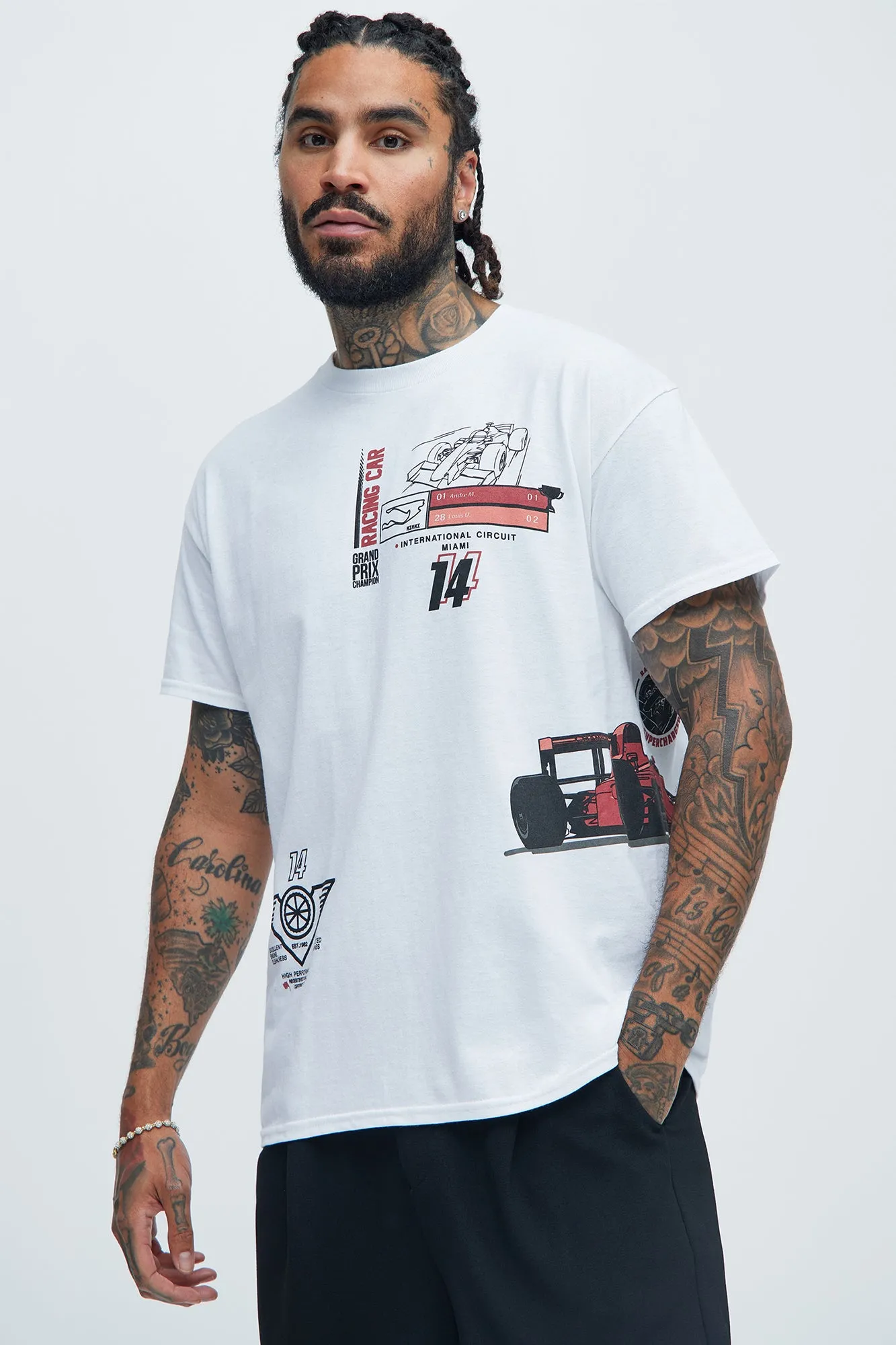 Grand Prix Racing Car Short Sleeve Tee - White sold by Fashion Nova product image thumbnail 3