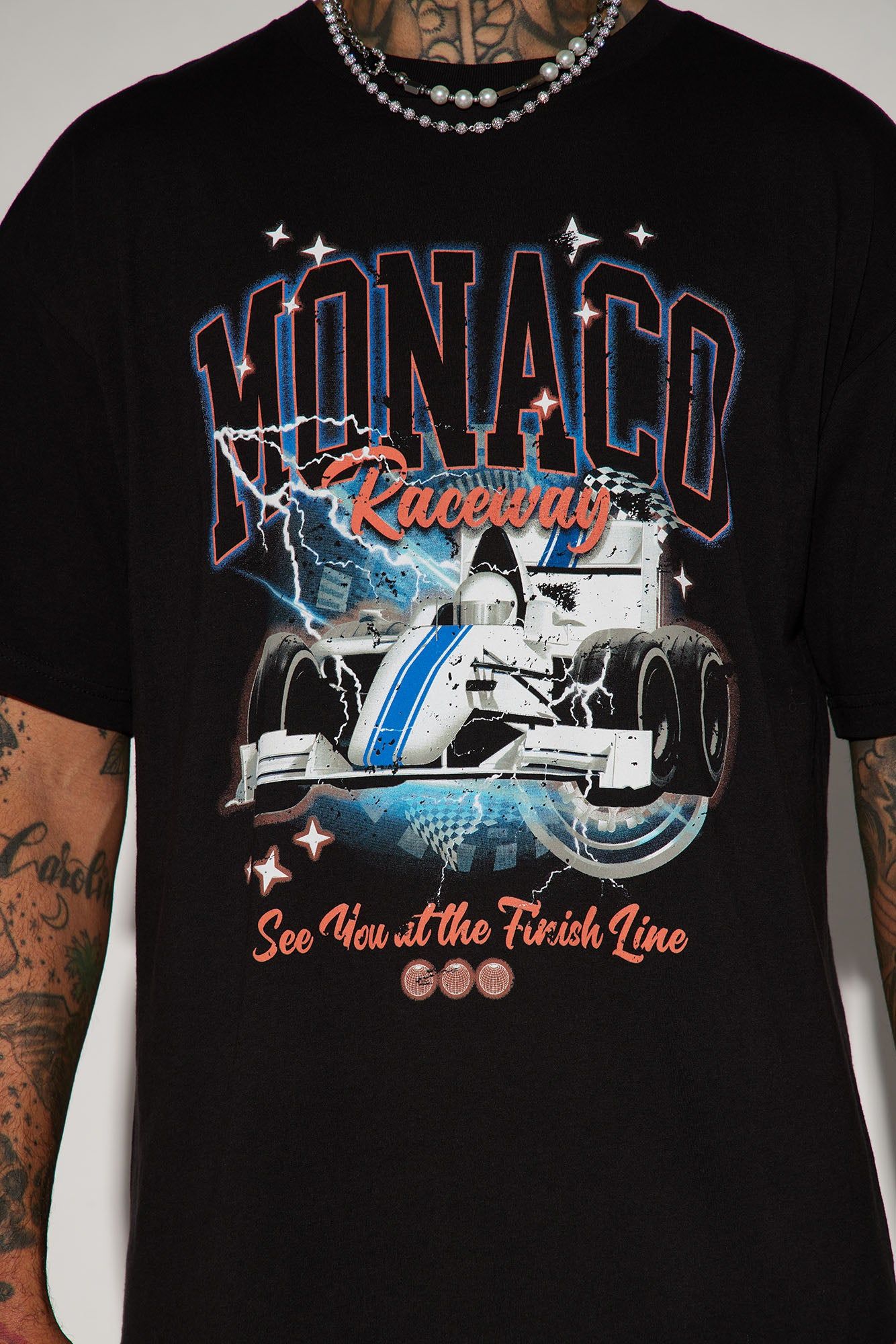 Finish Line Short Sleeve Tee - Black sold by Fashion Nova product image thumbnail 3