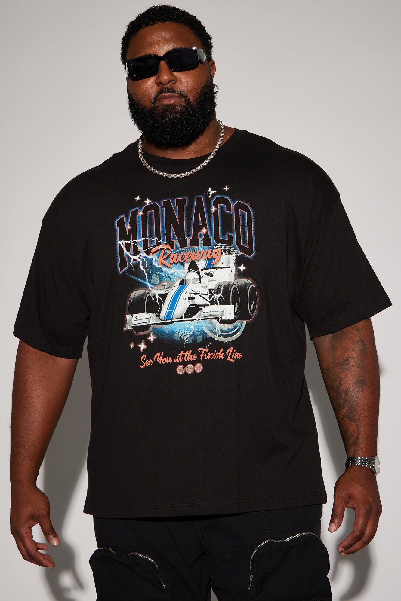 Finish Line Short Sleeve Tee - Black sold by Fashion Nova product image thumbnail 4