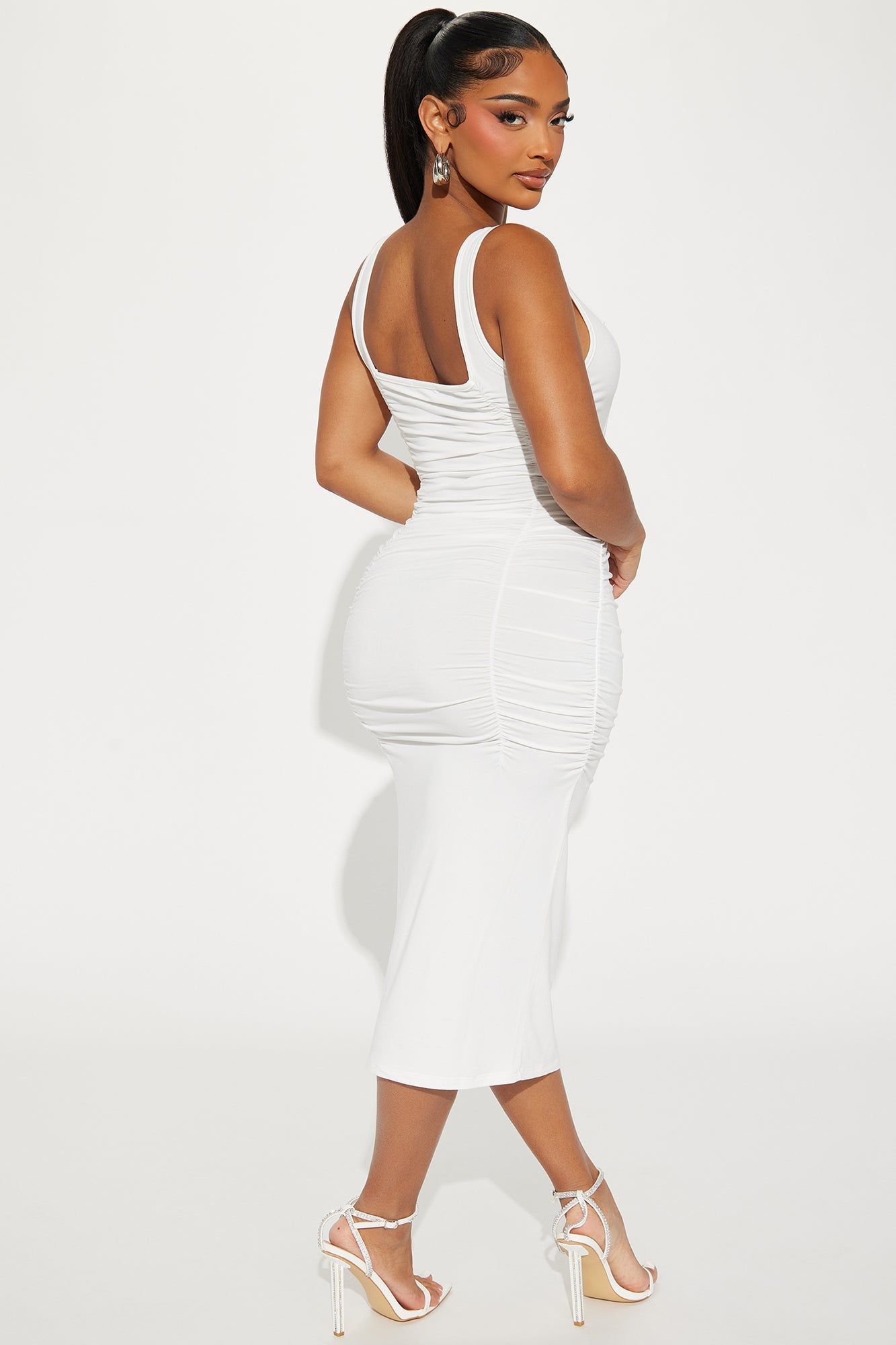 Soleil Square Neck Midi Dress - White sold by Fashion Nova product image thumbnail 3
