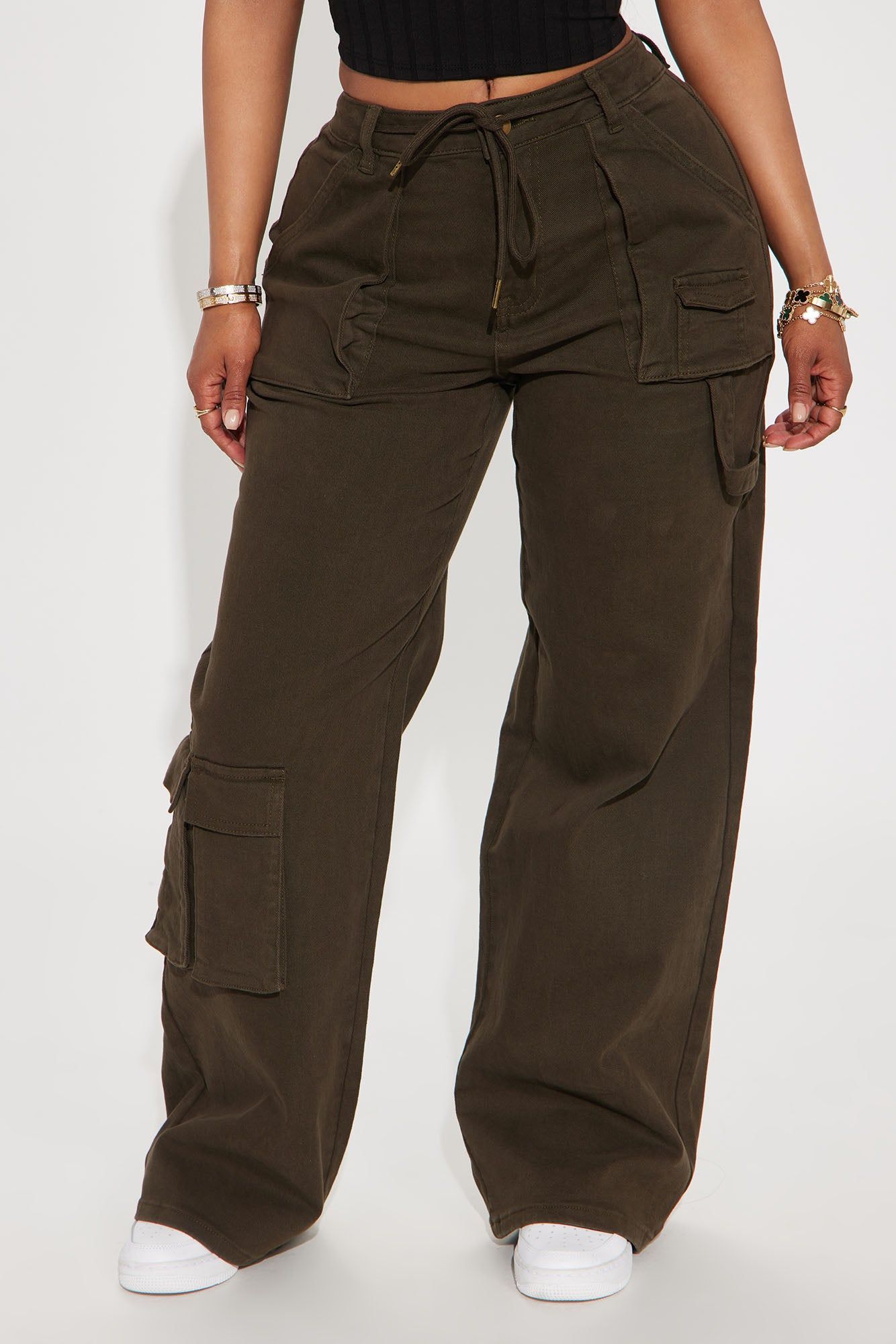 Olivia Wide Leg Cargo Pant - Olive sold by Fashion Nova product image thumbnail 2