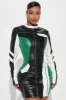 Chasin' Life Faux Leather Mini Dress - Black/combo sold by Fashion Nova