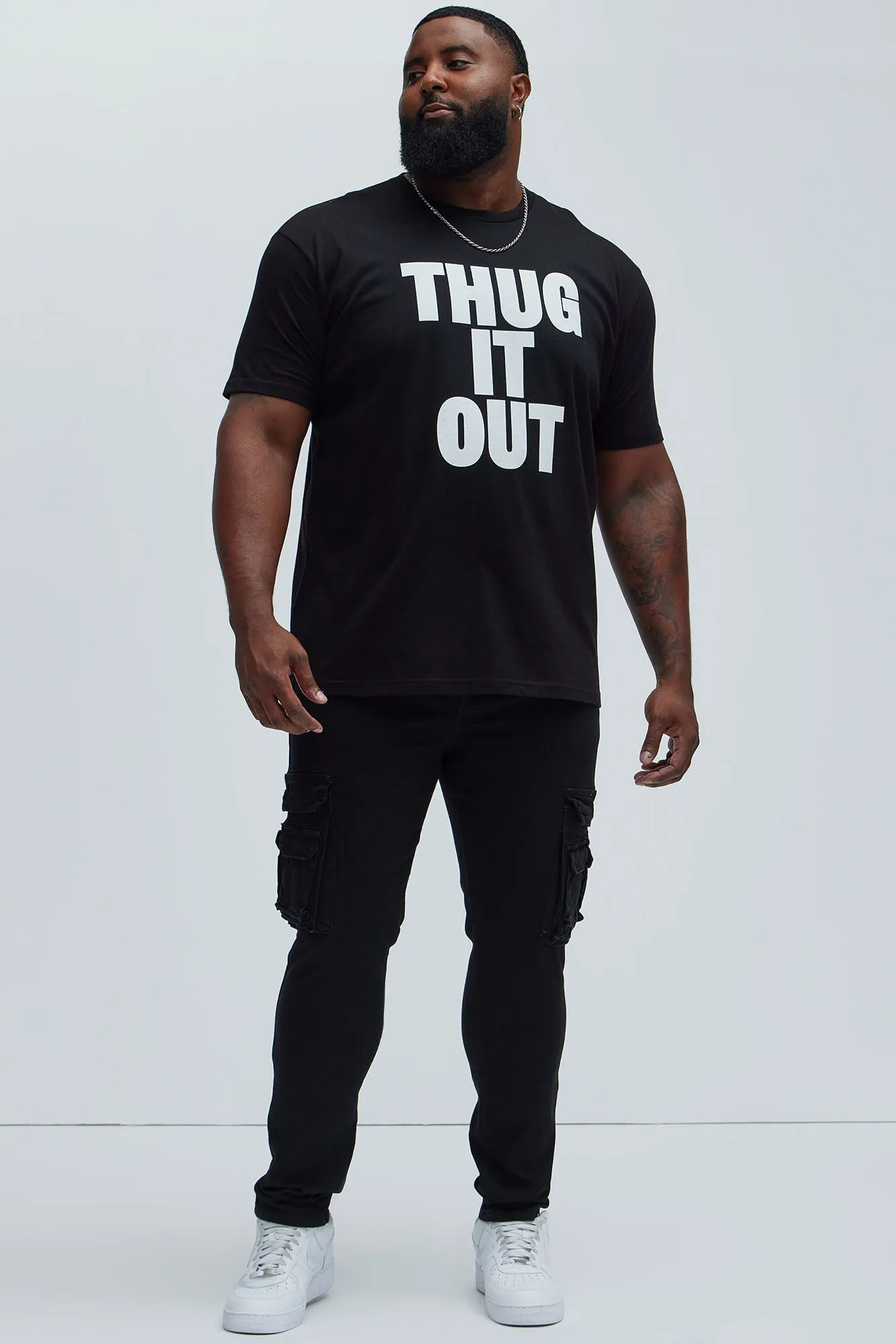 Thug It Out Short Sleeve Tee - Black sold by Fashion Nova product image thumbnail 5