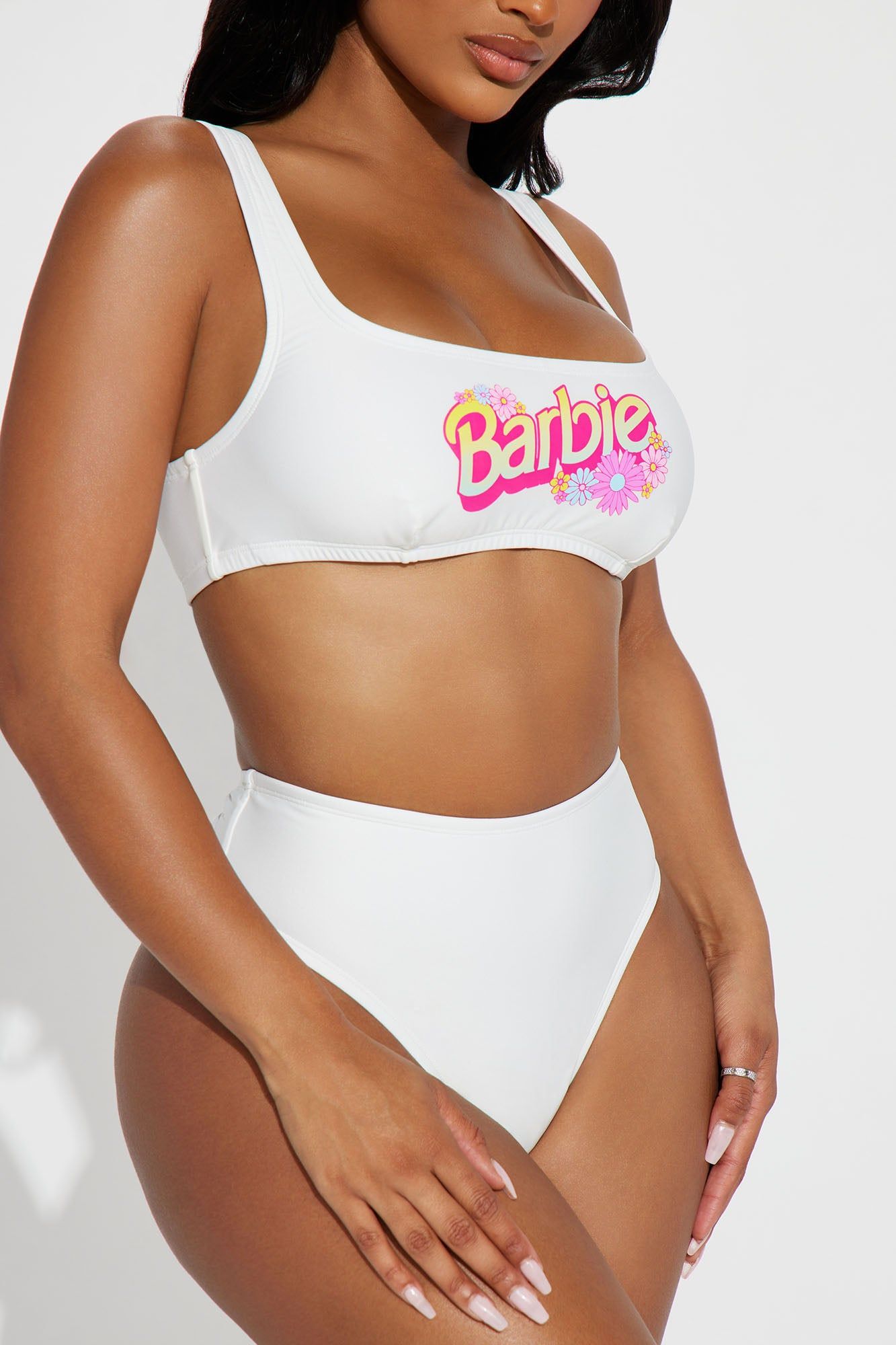 Barbie Girl 3 Piece Bikini Set - White sold by Fashion Nova product image thumbnail 3
