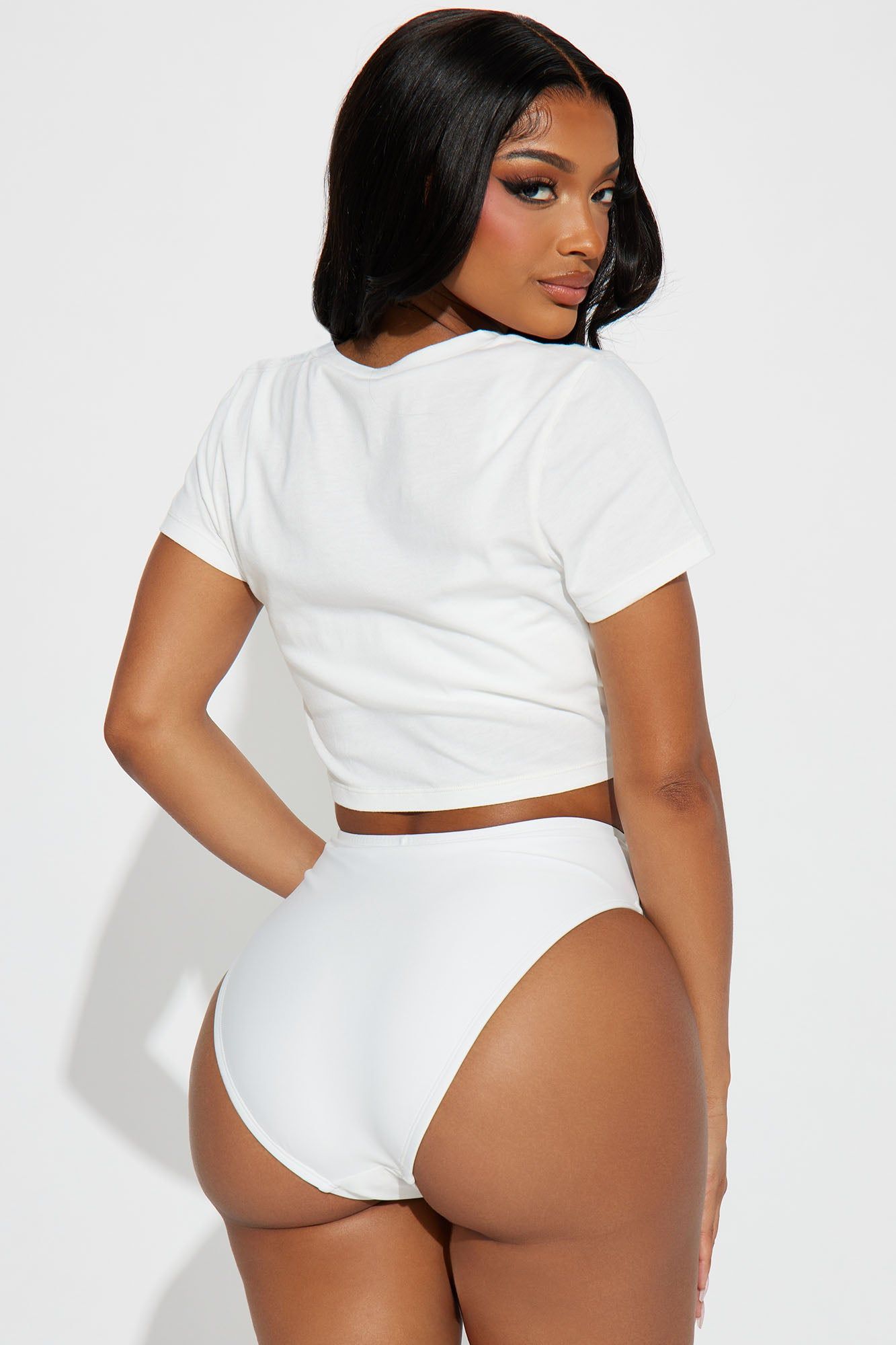 Barbie Girl 3 Piece Bikini Set - White sold by Fashion Nova product image thumbnail 6