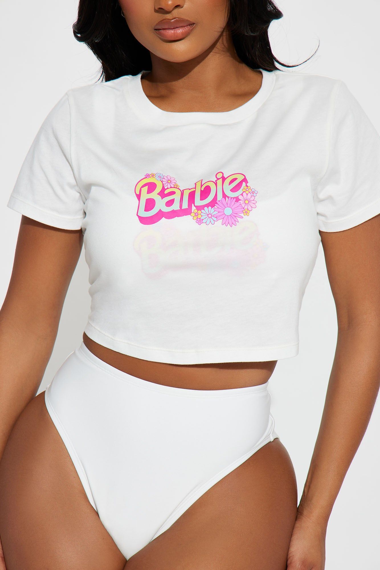 Barbie Girl 3 Piece Bikini Set - White sold by Fashion Nova product image thumbnail 4