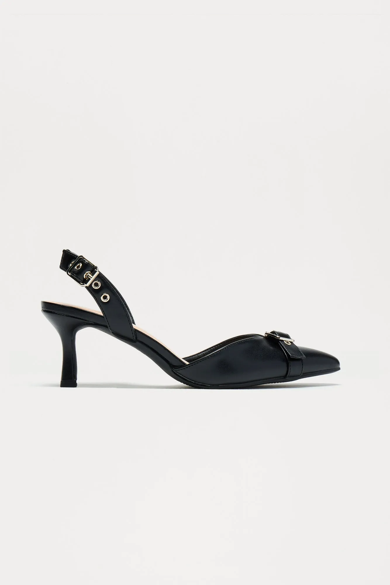 Chandler Buckle Pumps - Black sold by Fashion Nova
