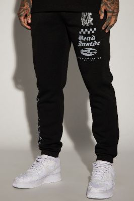 Dead Inside Reaper Jogger - Black made by Fashion Nova
