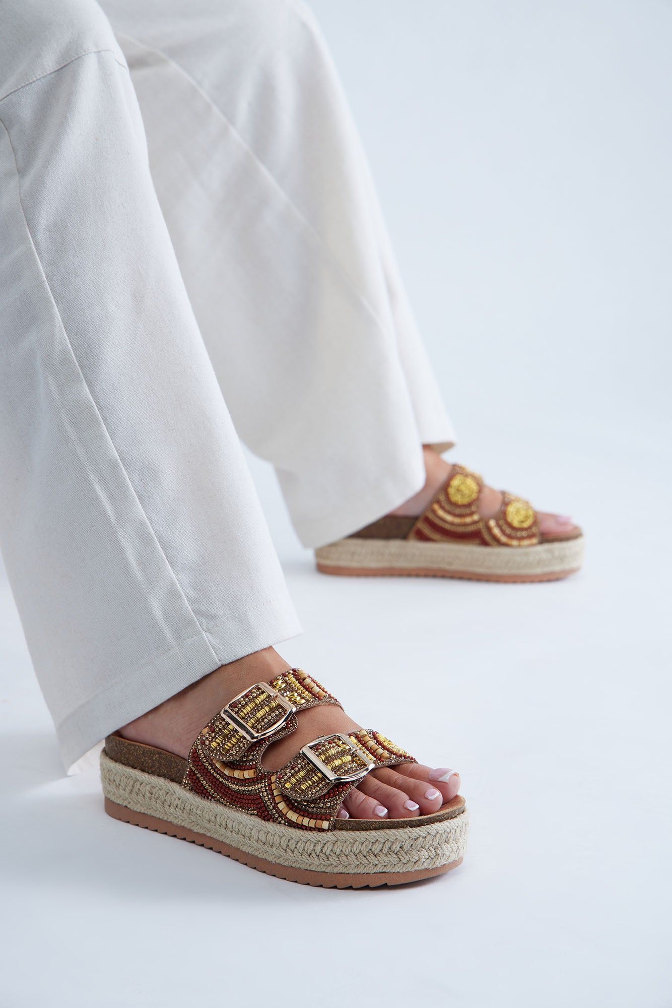 Made For Sunny Days Platform Sandals - Chestnut sold by Fashion Nova product image thumbnail 5