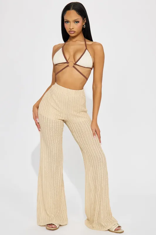 Call Me Later Textured Flare Pant - Tan sold by Fashion Nova