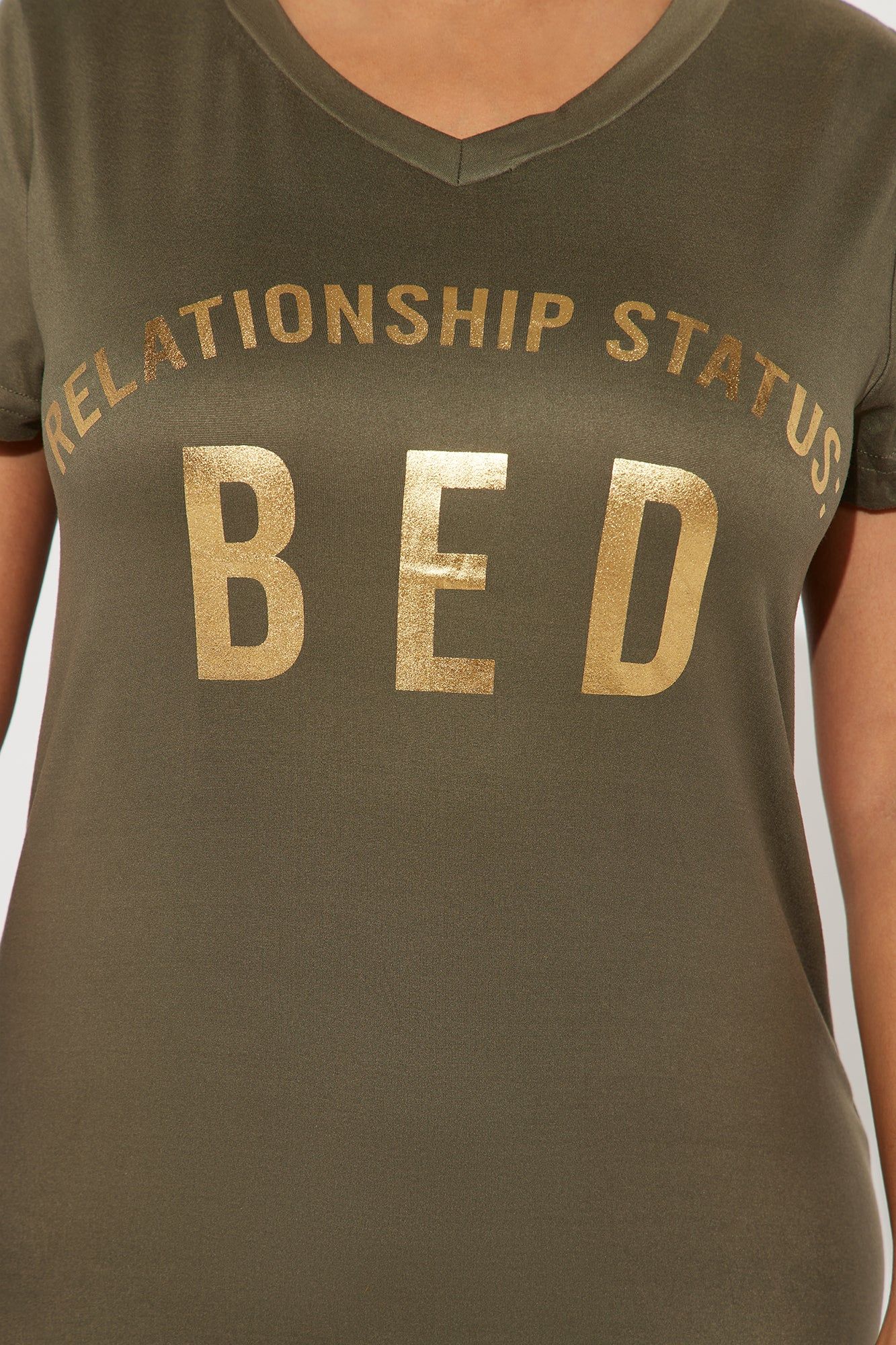 Sleepy Status PJ Sleep Shirt - Olive sold by Fashion Nova product image thumbnail 2