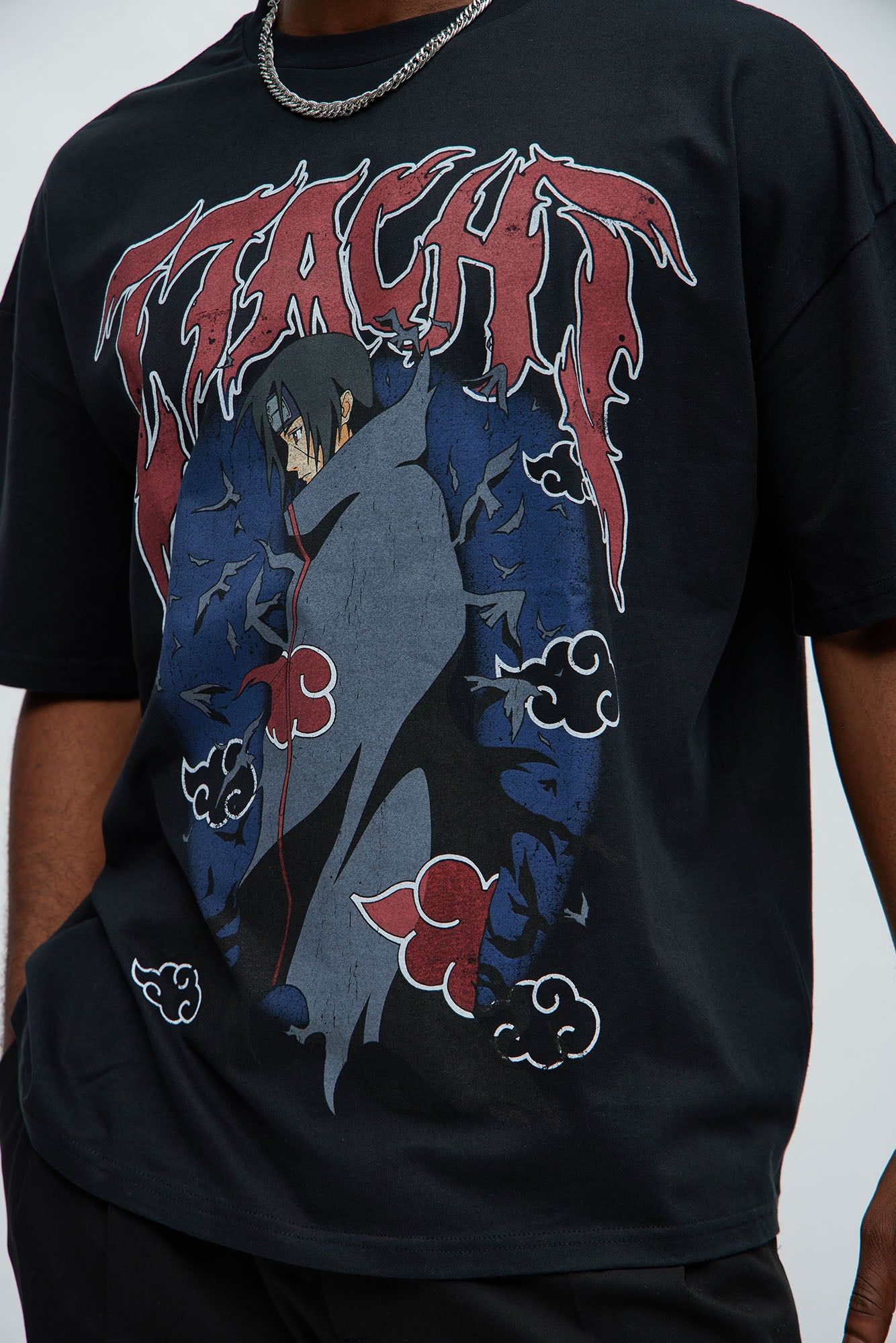Naruto Itachi Clouds Oversized Short Sleeve Tee - Black sold by Fashion Nova product image thumbnail 3
