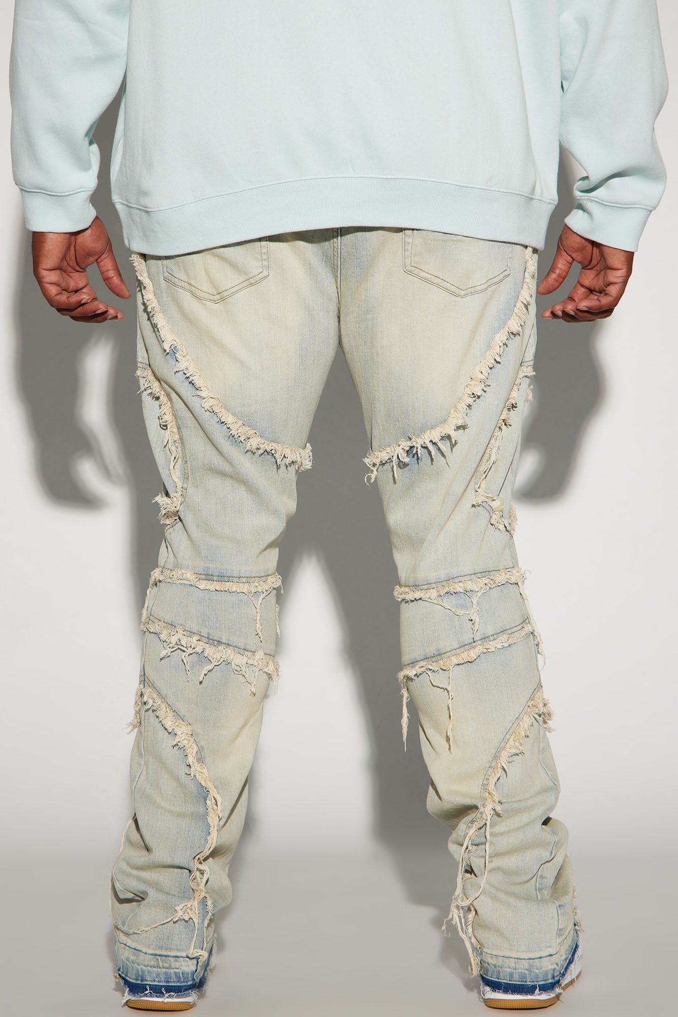 One Time Fray Stacked Skinny Flare Jeans - Light Wash sold by Fashion Nova product image thumbnail 7