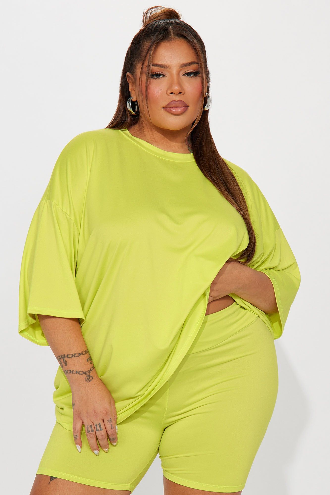 Casual Life Short Set - Chartreuse sold by Fashion Nova product image thumbnail 5