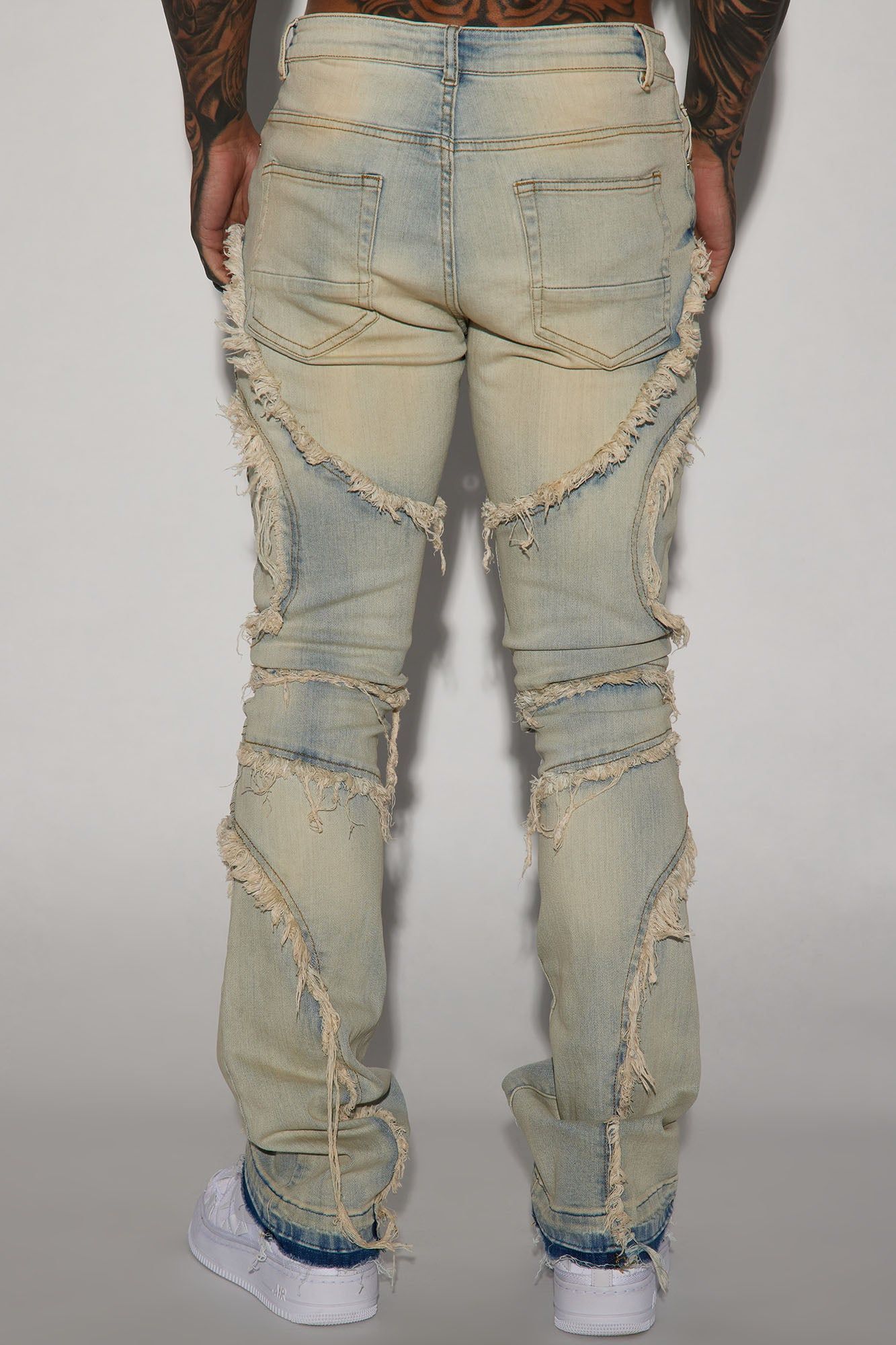 One Time Fray Stacked Skinny Flare Jeans - Light Wash sold by Fashion Nova product image thumbnail 5