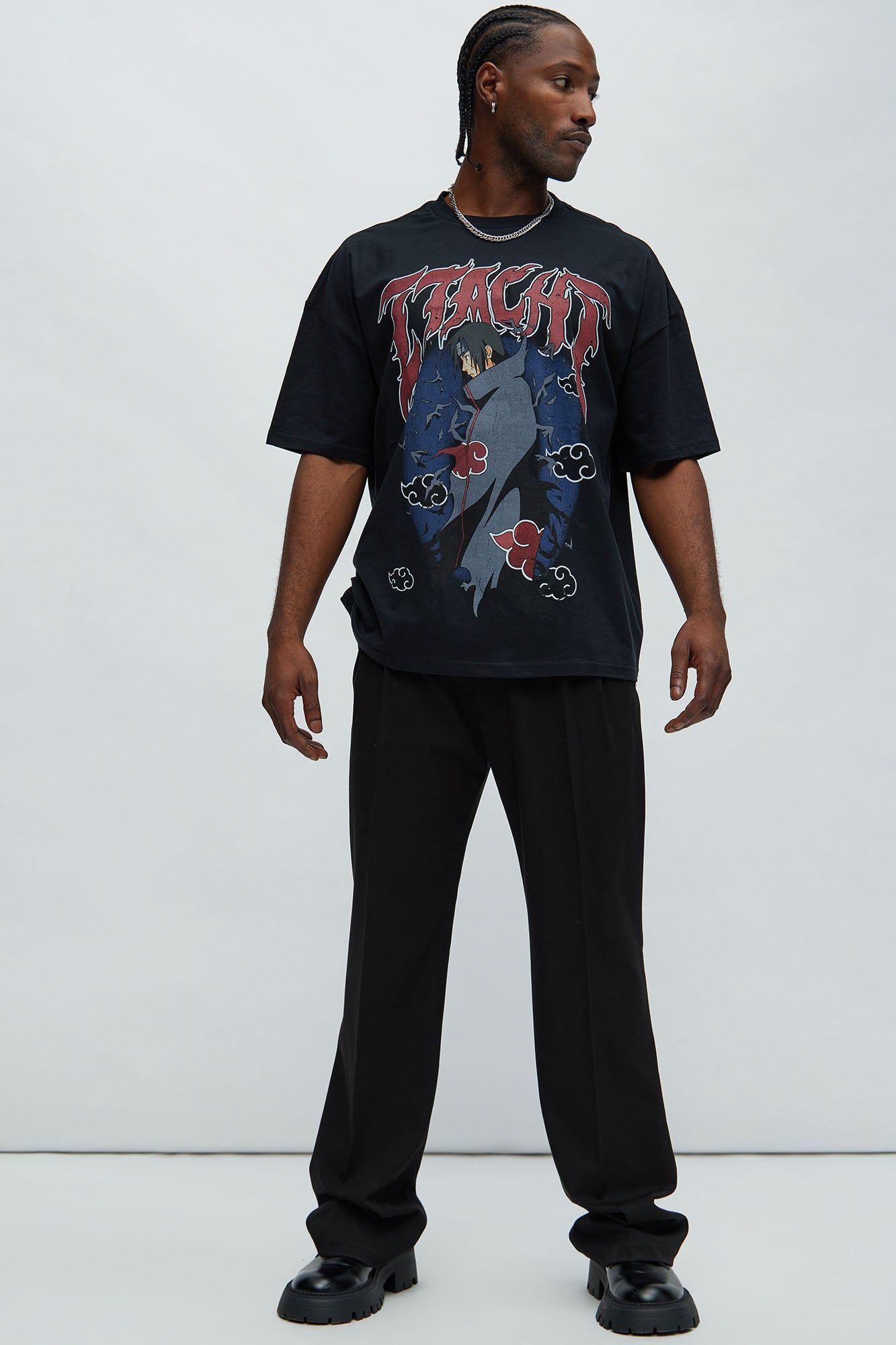 Naruto Itachi Clouds Oversized Short Sleeve Tee - Black sold by Fashion Nova product image thumbnail 2