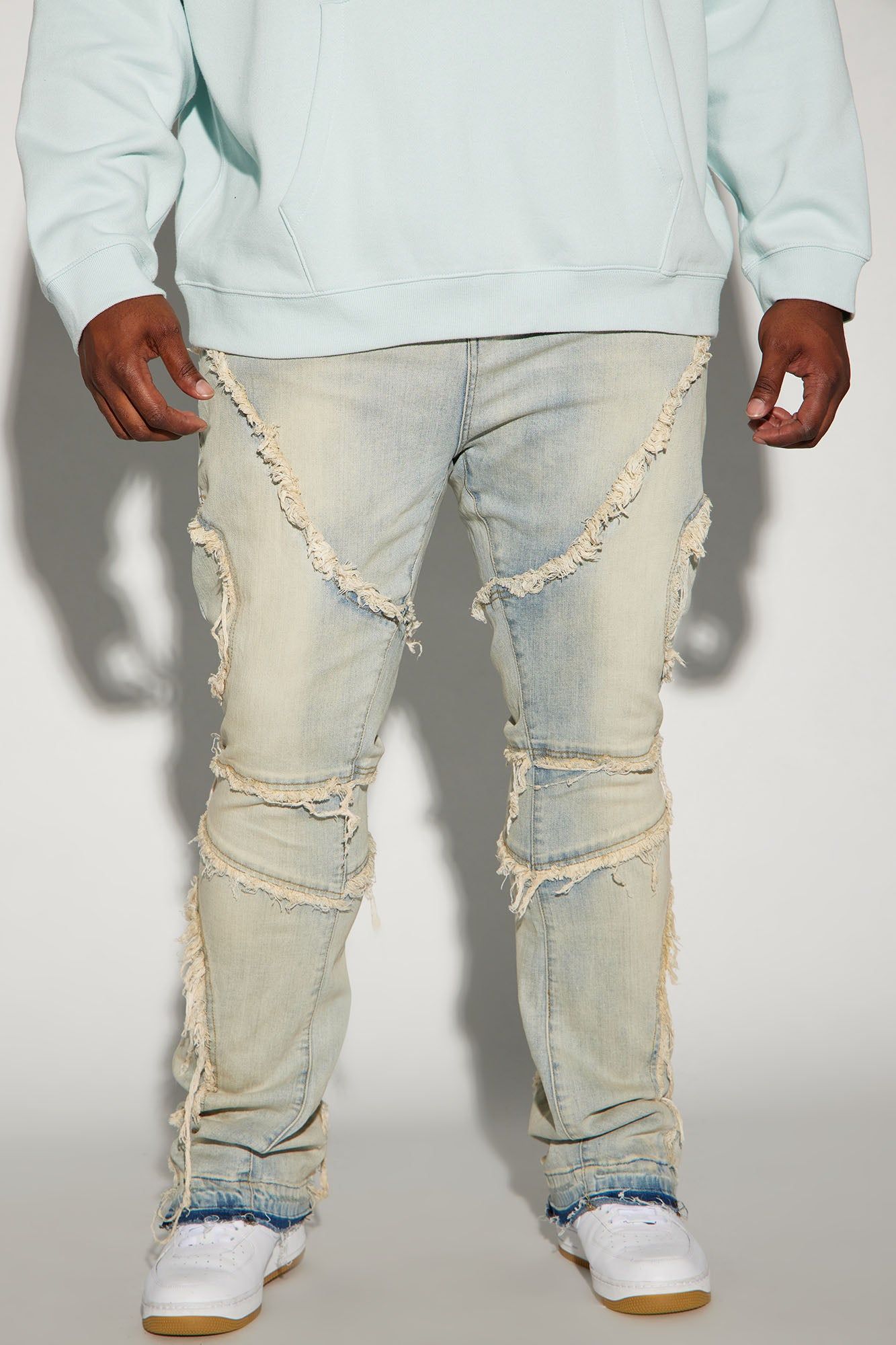 One Time Fray Stacked Skinny Flare Jeans - Light Wash sold by Fashion Nova product image thumbnail 2