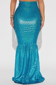 Beautiful Sea Creature Mermaid Skirt Costume Starter - Turquoise sold by Fashion Nova