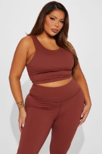 Workout Partner Active Set - Brown sold by Fashion Nova