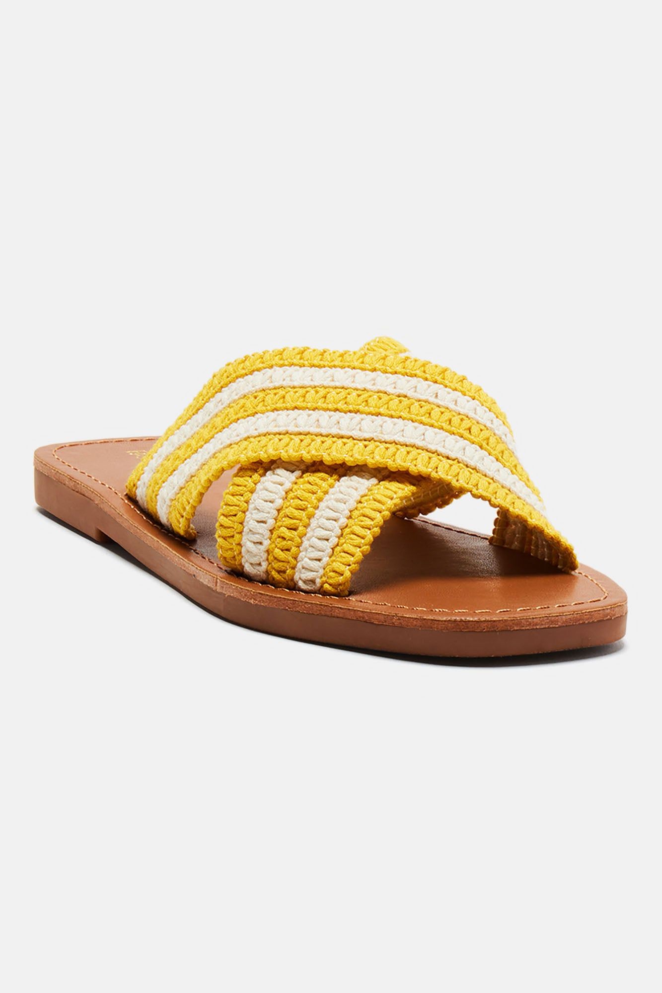 More To It Crochet Flat Sandals - Yellow sold by Fashion Nova product image thumbnail 3