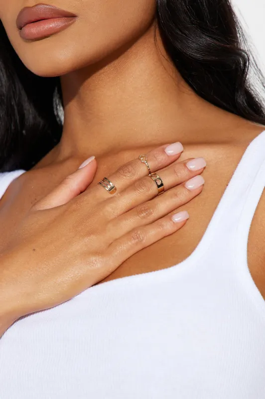 Love You Everyday Ring Set - Gold sold by Fashion Nova