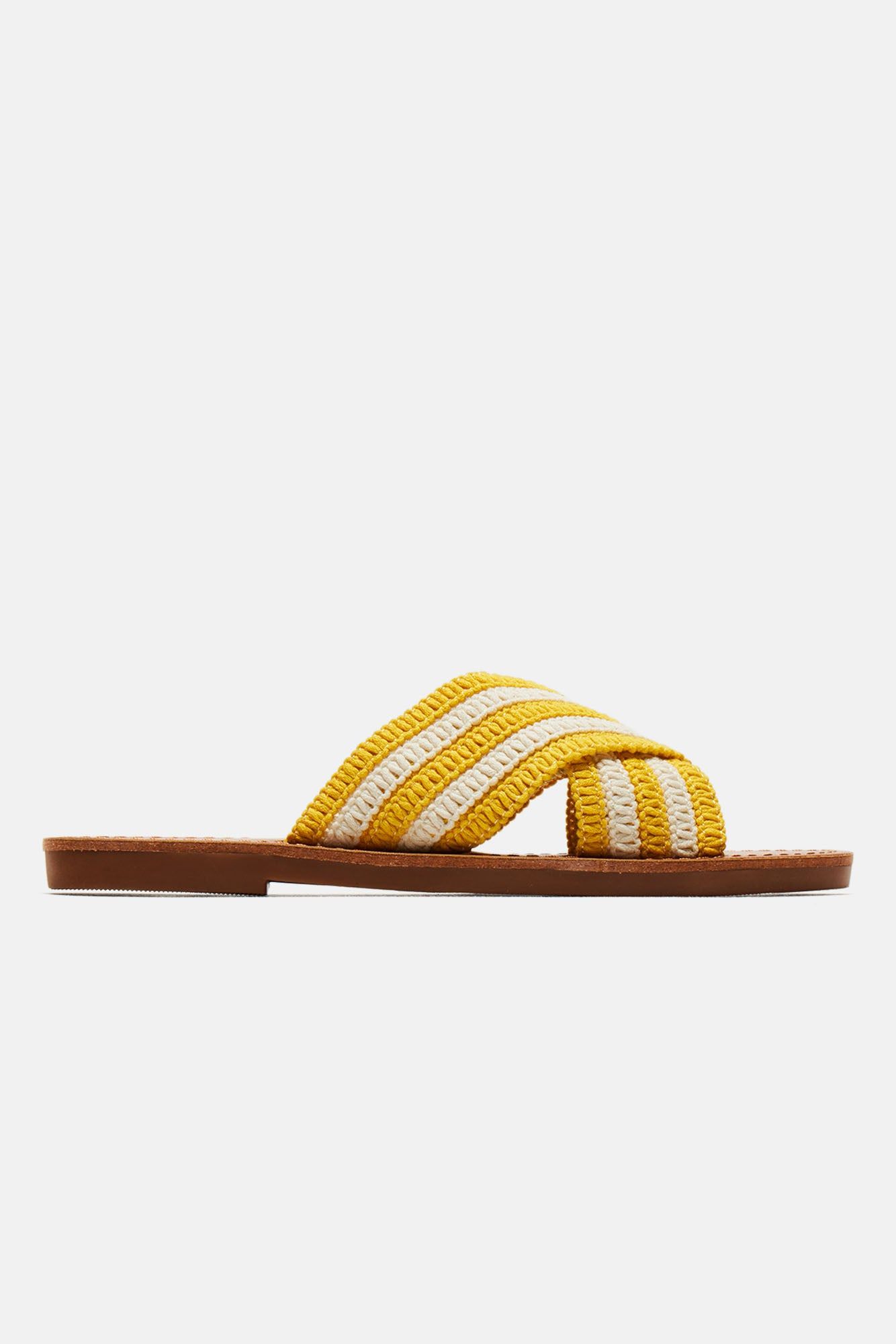 More To It Crochet Flat Sandals - Yellow sold by Fashion Nova product image thumbnail 4